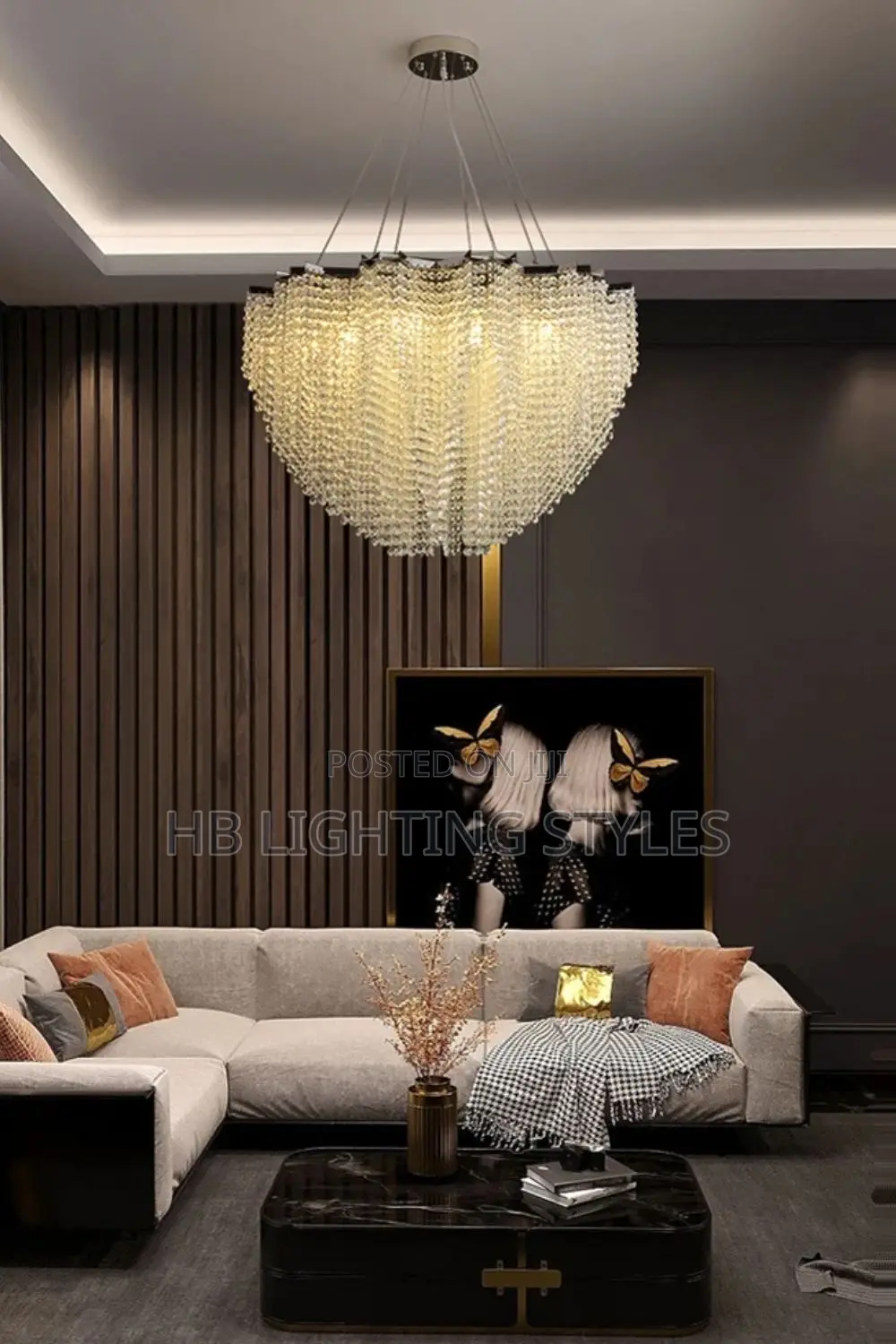 Living Room Chandelier Light Luxury Crystal Lamp