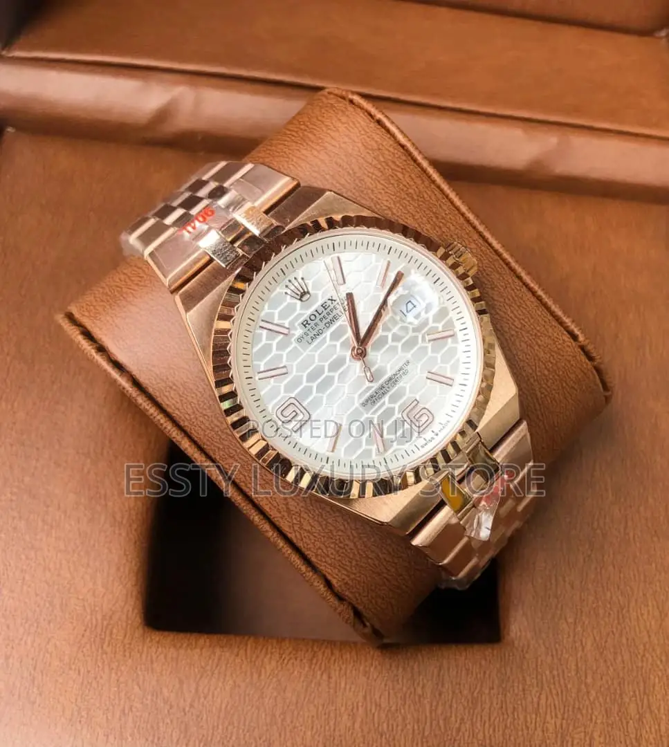 Original Quality Luxury Rolex Land Dweller Rose Gold Chain Watch