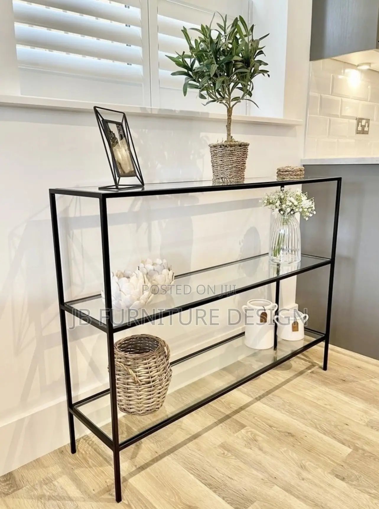 Glass and Metal Dressing Table or Desk