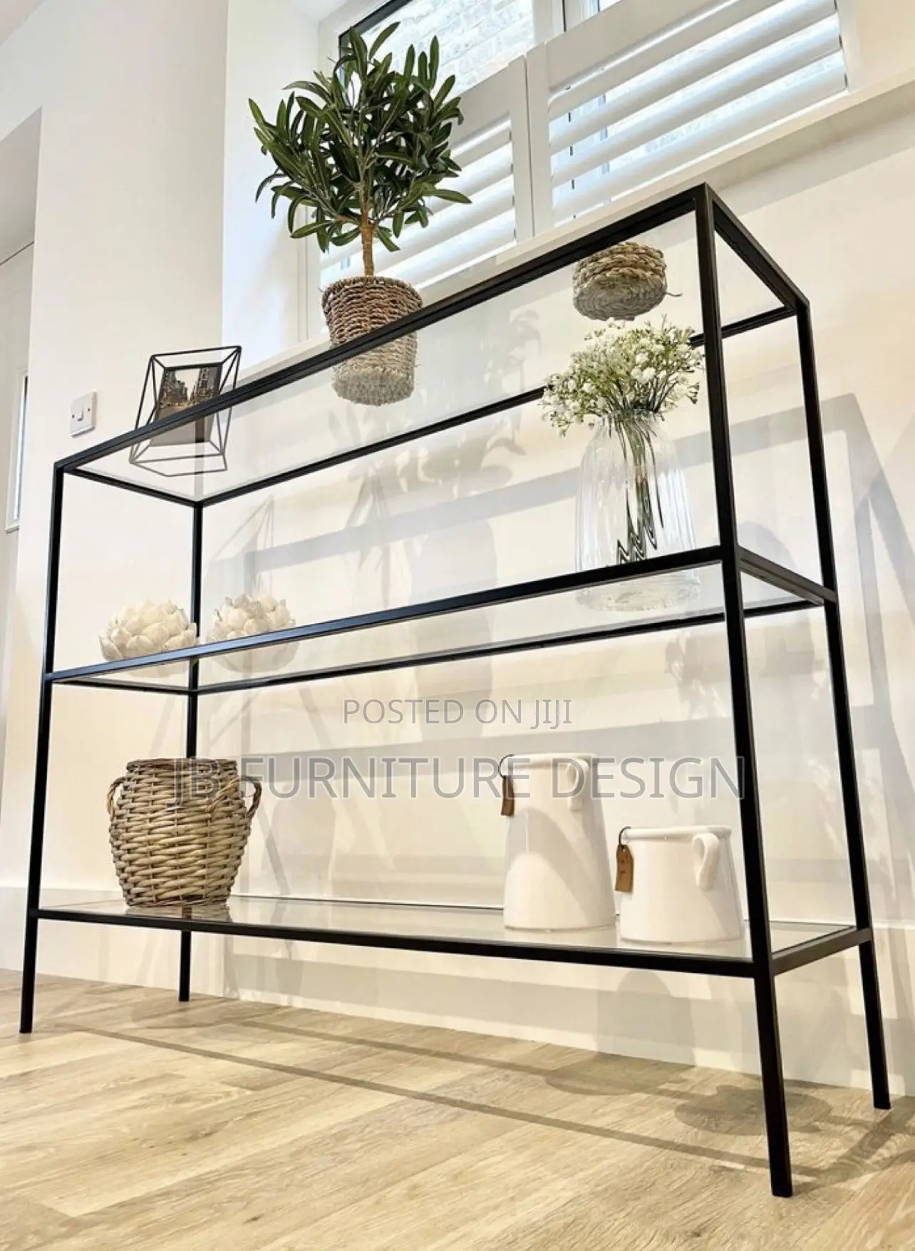 Glass and Metal Dressing Table or Desk