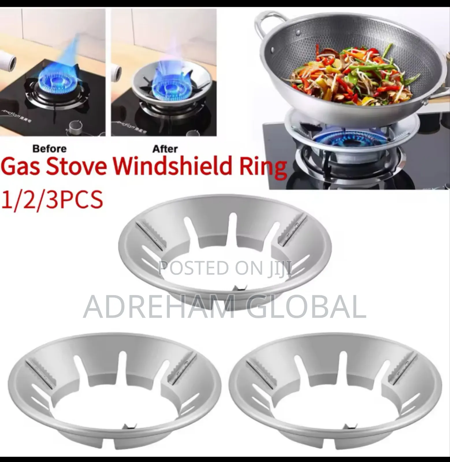 1pc Original Stainless Steel Fireproof Energy Saver Gas Stove Cover