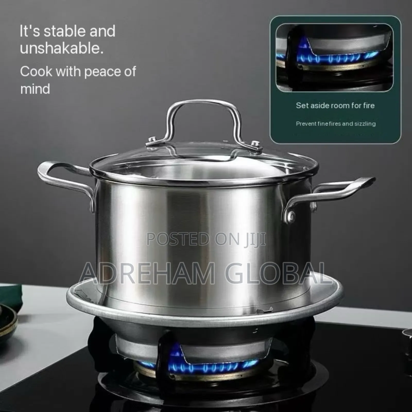 1pc Original Stainless Steel Fireproof Energy Saver Gas Stove Cover
