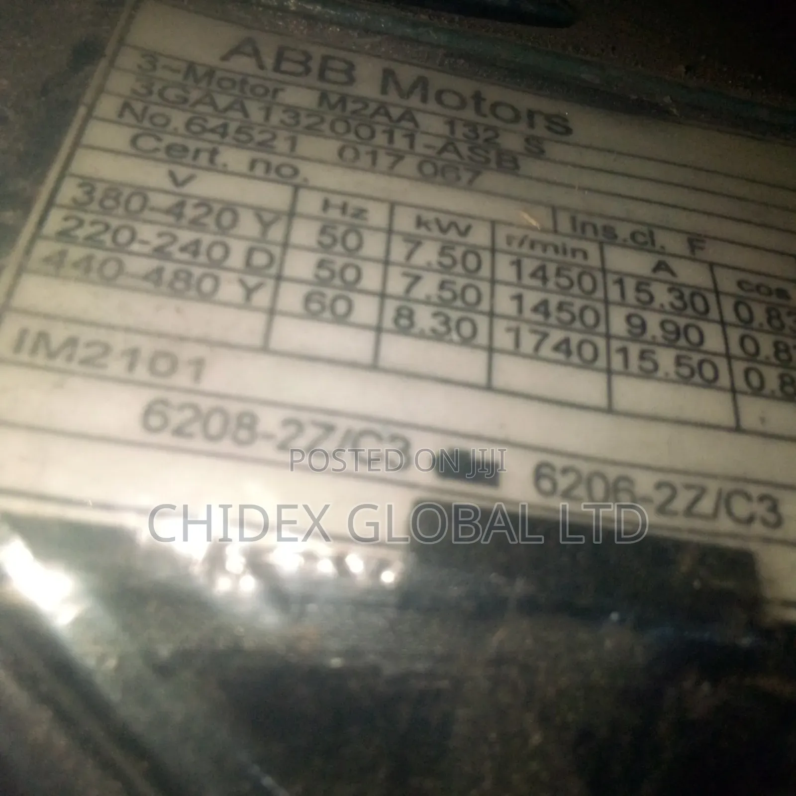 Original Brand New Abb Electric Motor 7.5kw 10hp