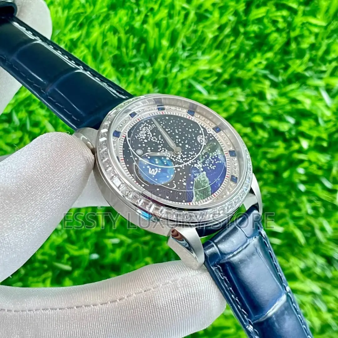 Original Hanboro Luxury Mechanical Green Leather Strap Watch