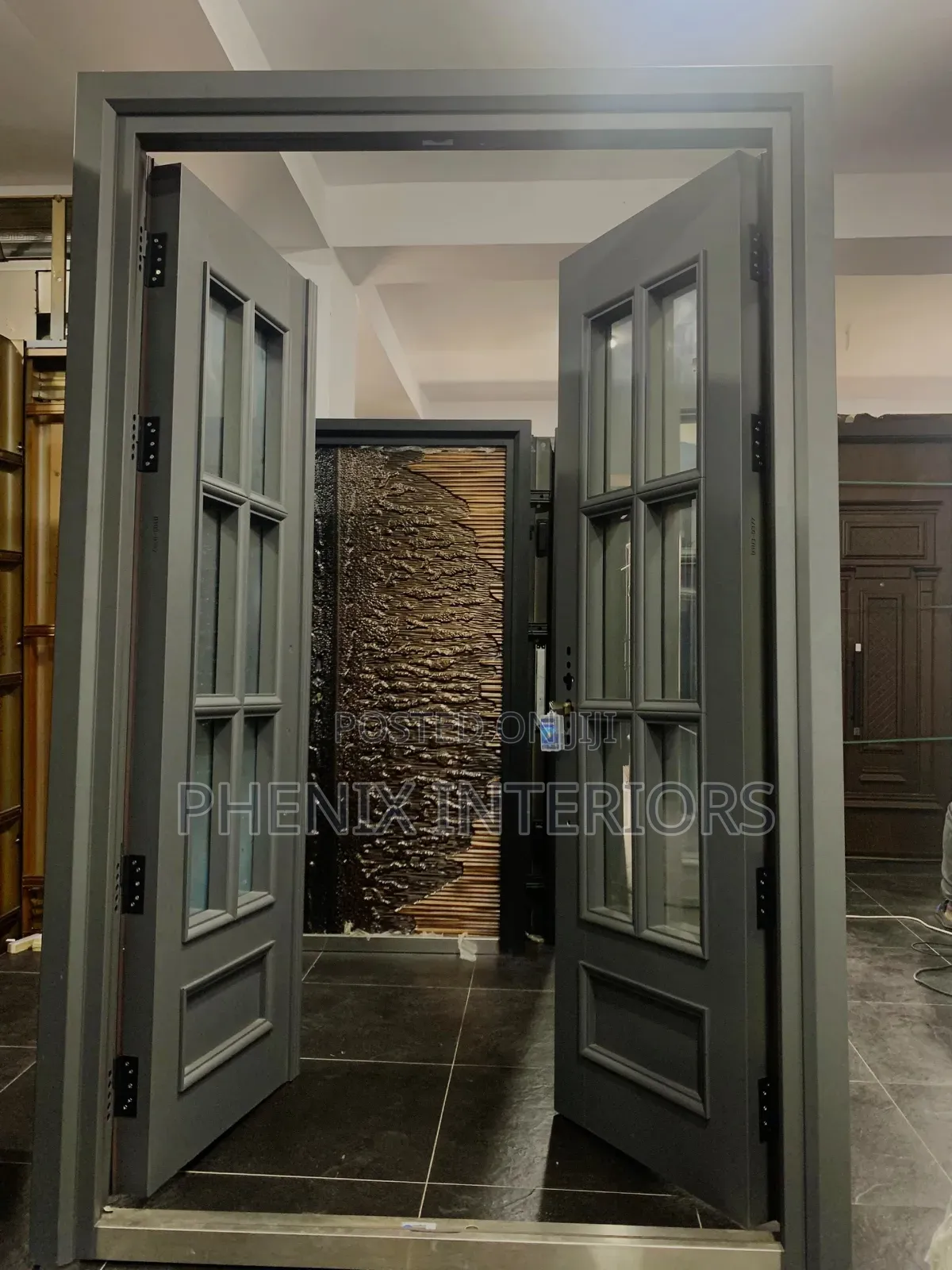 3ft × 7ft Modern Ante Room Steel Door With Glass