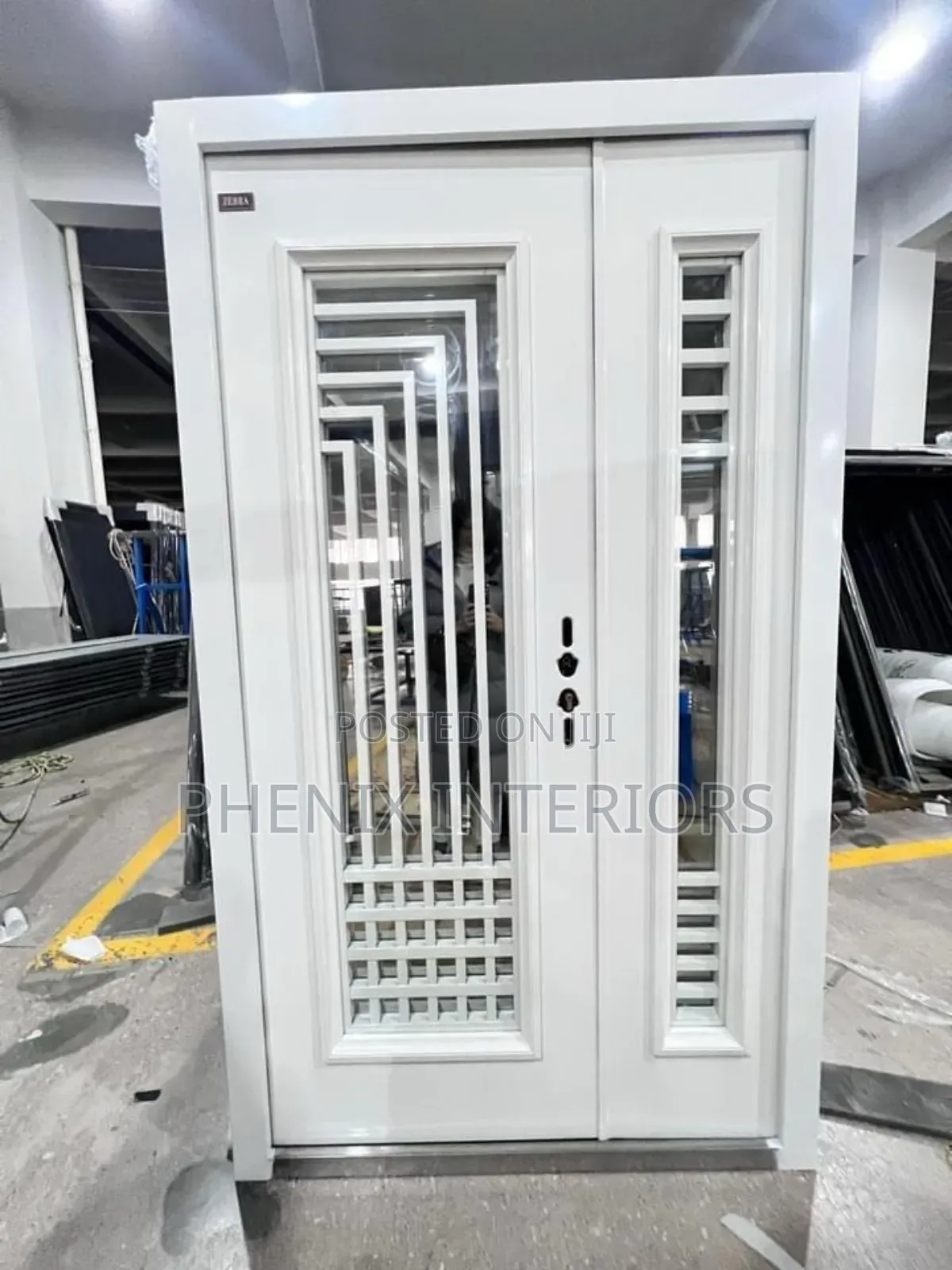 3ft × 7ft Modern Ante Room Steel Door With Glass