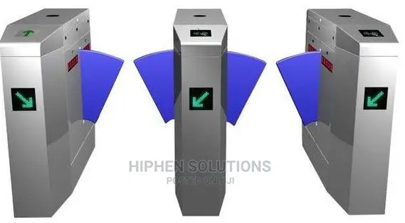 High Security Low Noise Flap Barrier Gate Metro Entrance Turnstile