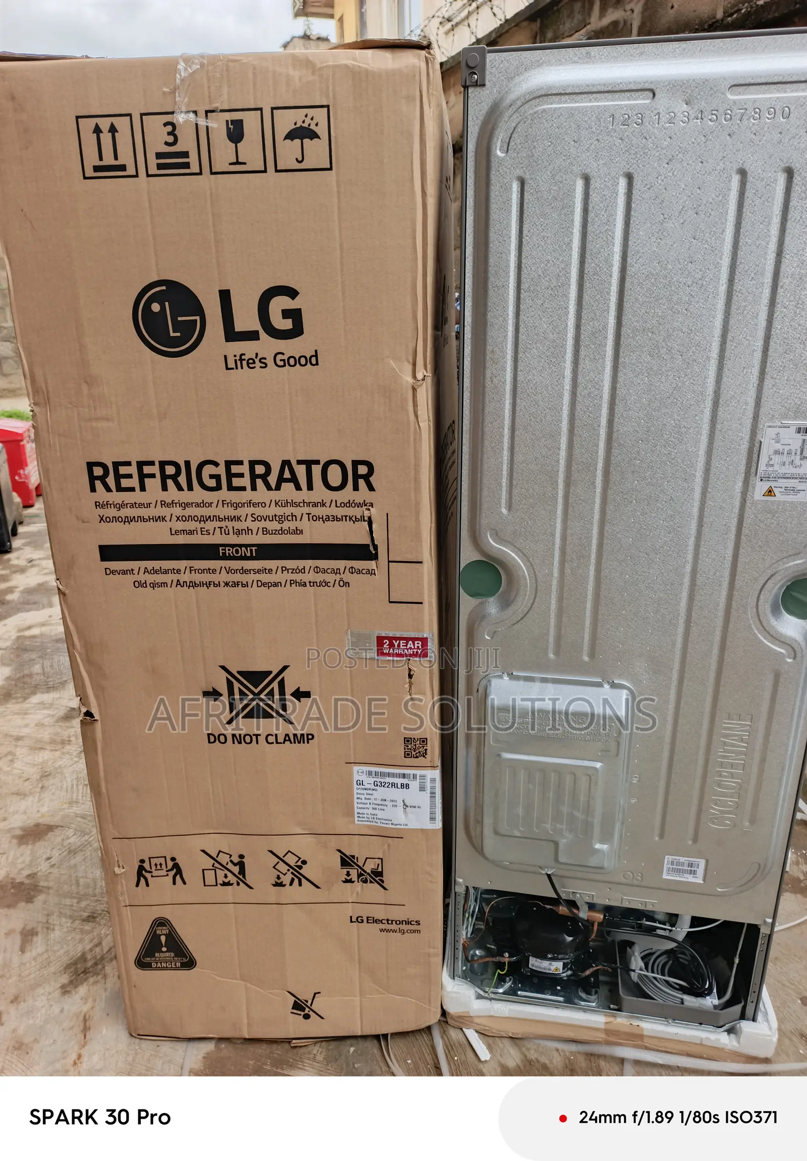 Lg 308l Double Door Fridge for Sale in Lagos