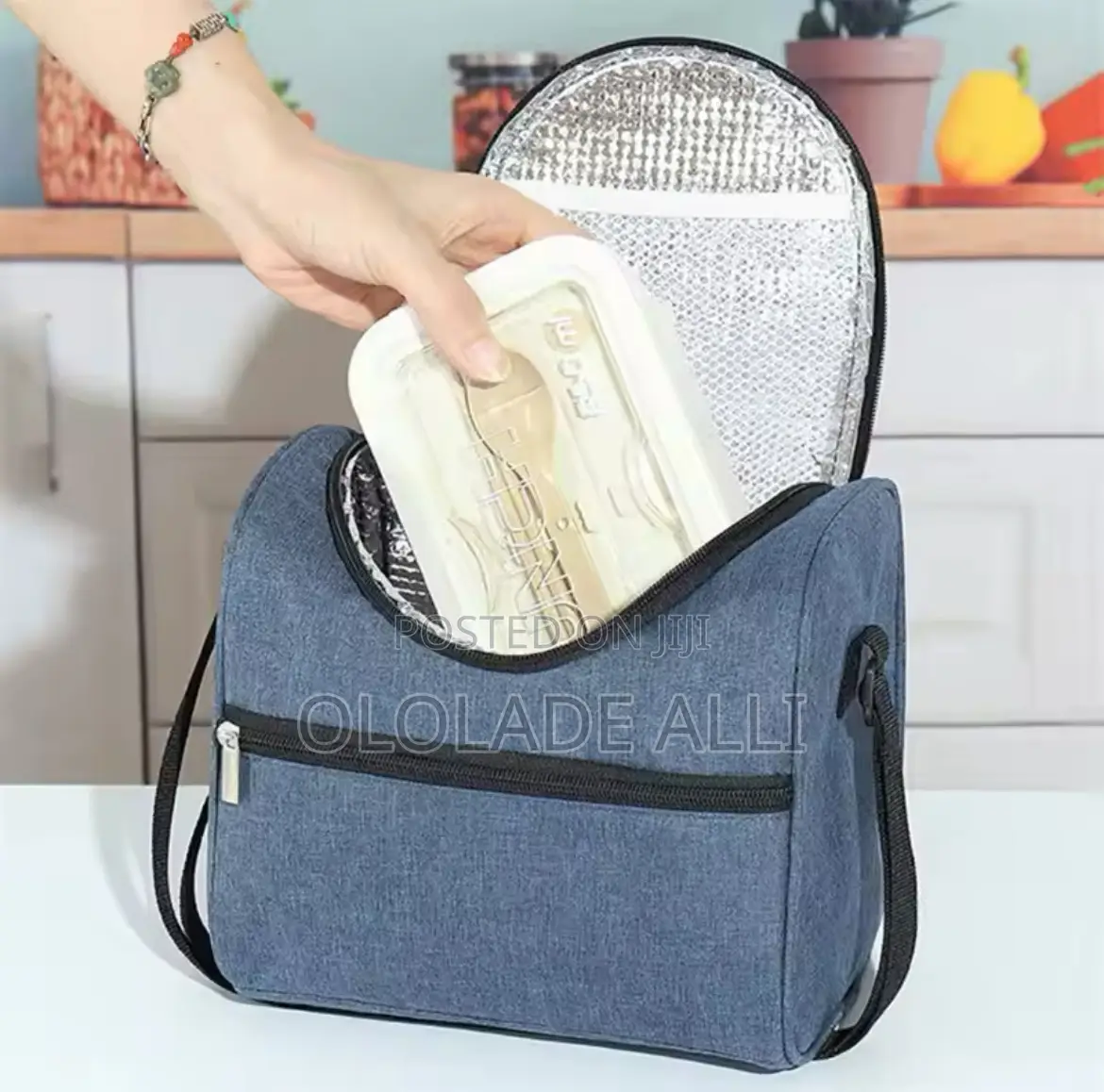 Flower Thermal Lunch Bag Insulated Shoulder