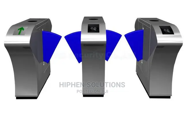 High Security Low Noise Flap Barrier Gate Metro Entrance Turnstile