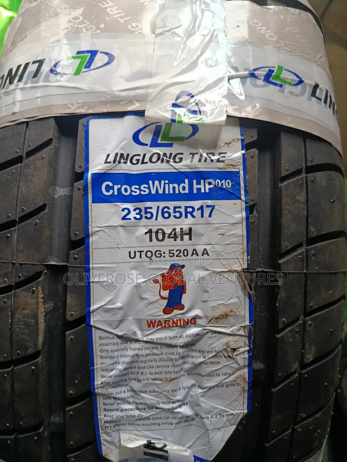 235/65/17 Tyres for Sienna, Highlander, Kia