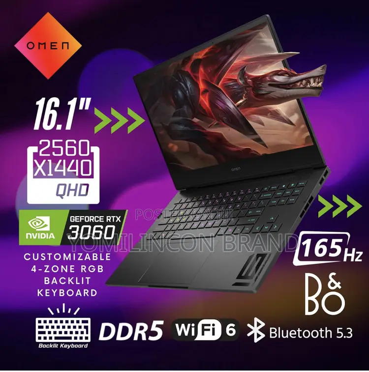 New Laptop HP Omen 16 32GB Intel Core I9 SSD 1T