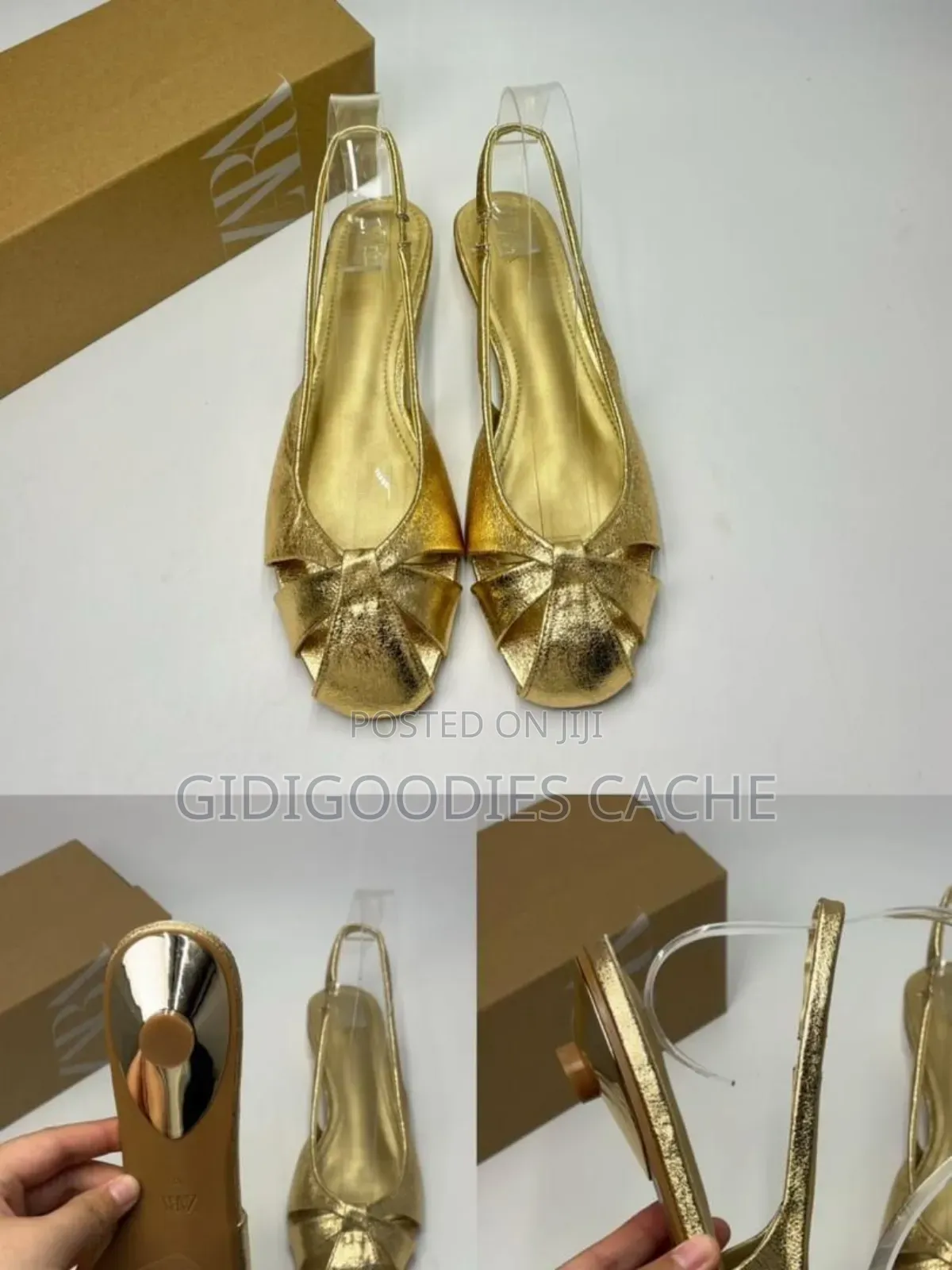 Zara Low Heel Closed-Toe Sandals