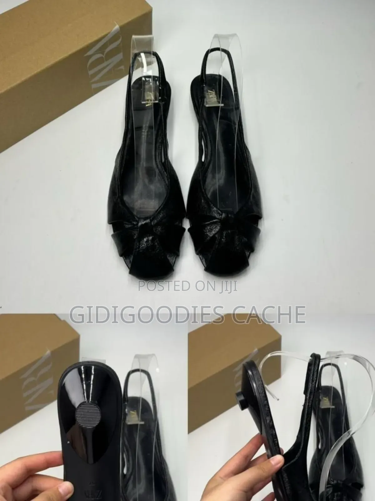 Zara Low Heel Closed-Toe Sandals