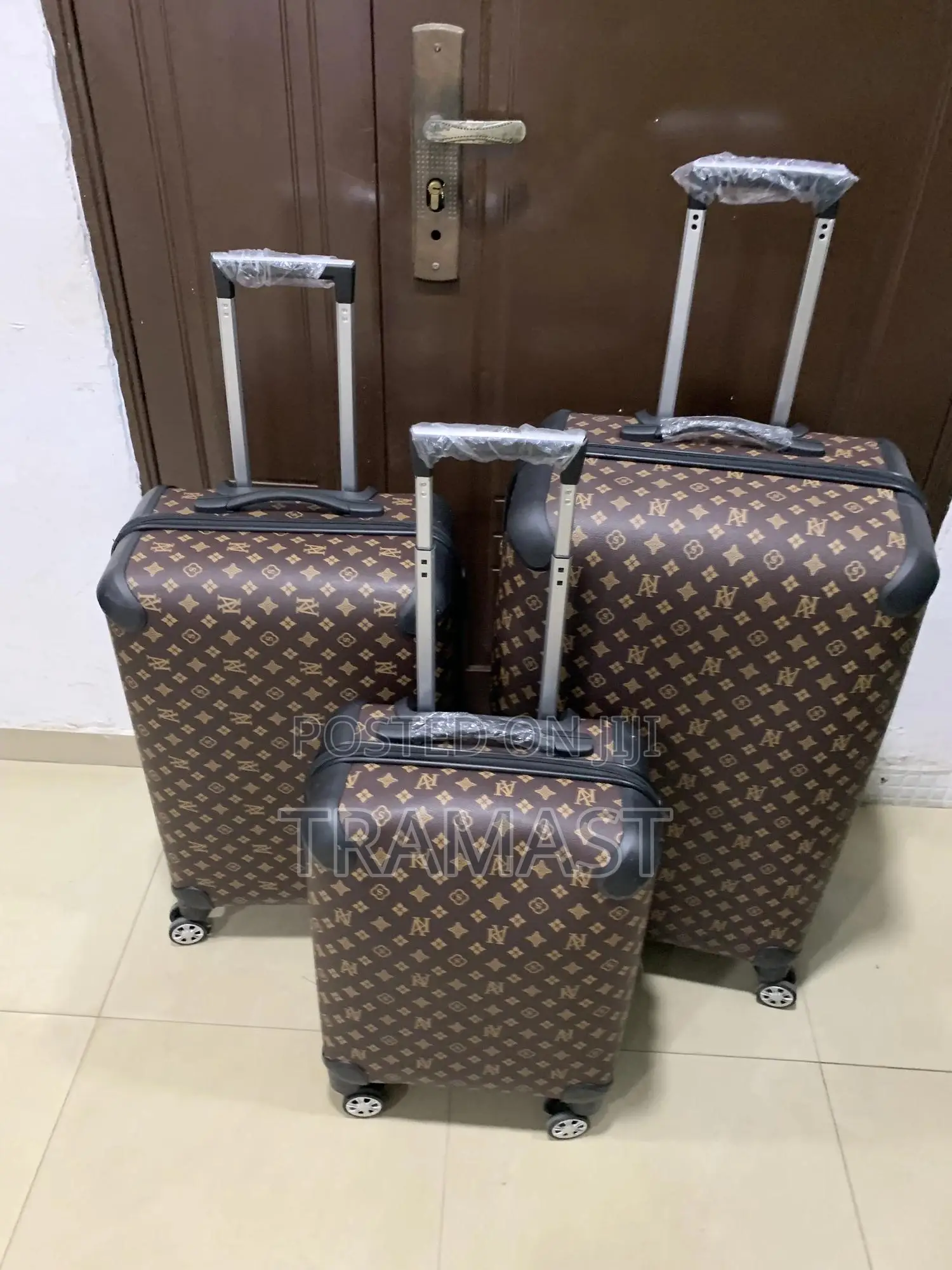 Premium Swiss Polo Leather Travel Set (Brown)