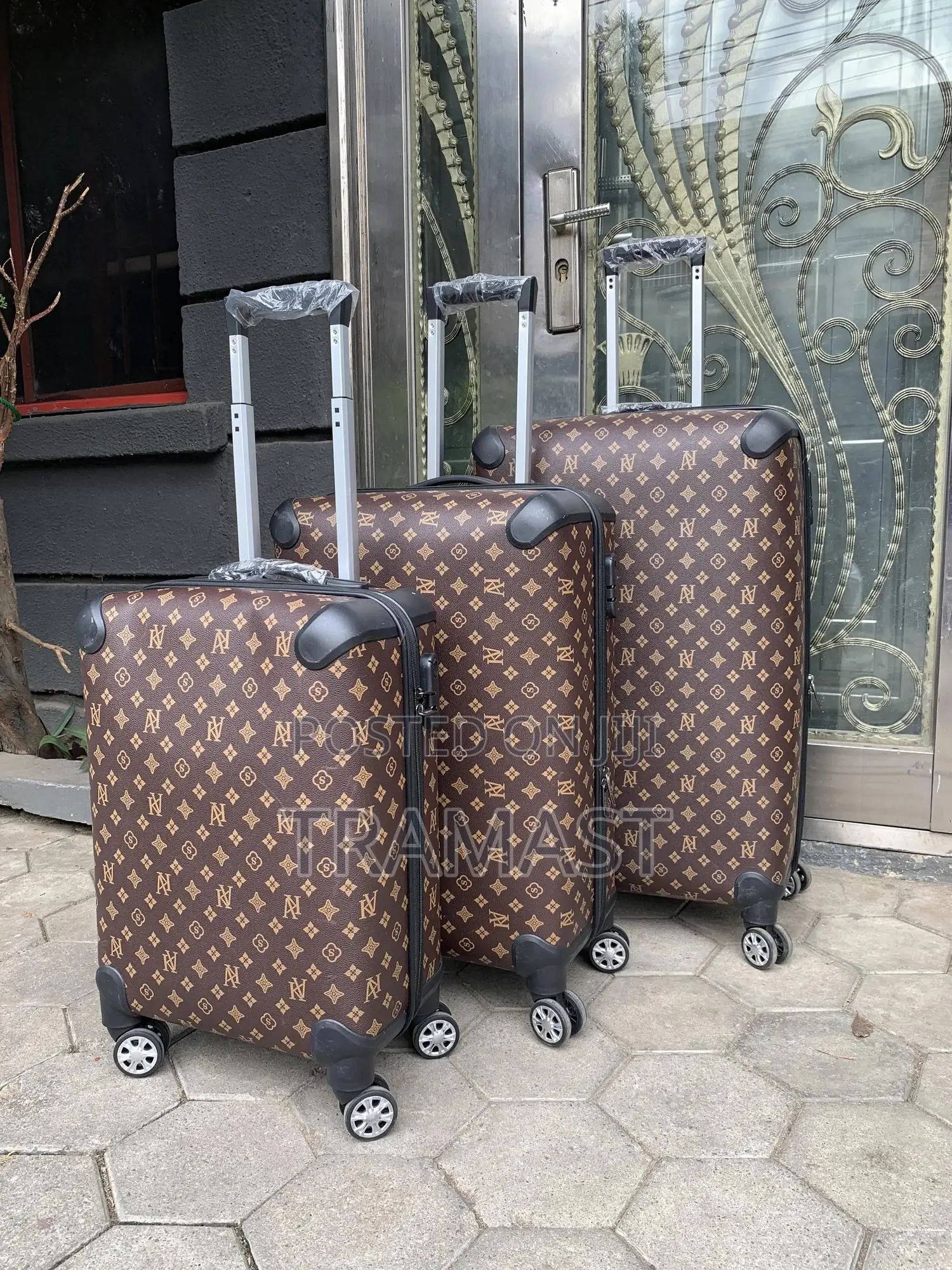 Premium Swiss Polo Leather Travel Set (Brown)