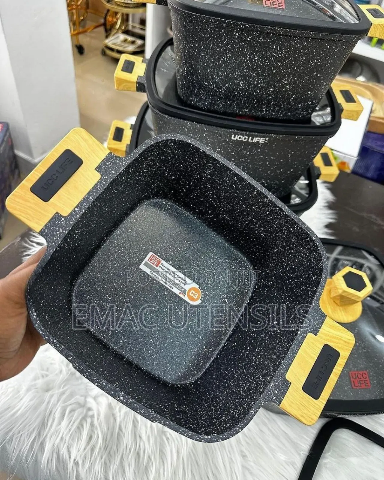 High Grade Cookware Sets- 5 Set Granite Casserole Pot Set