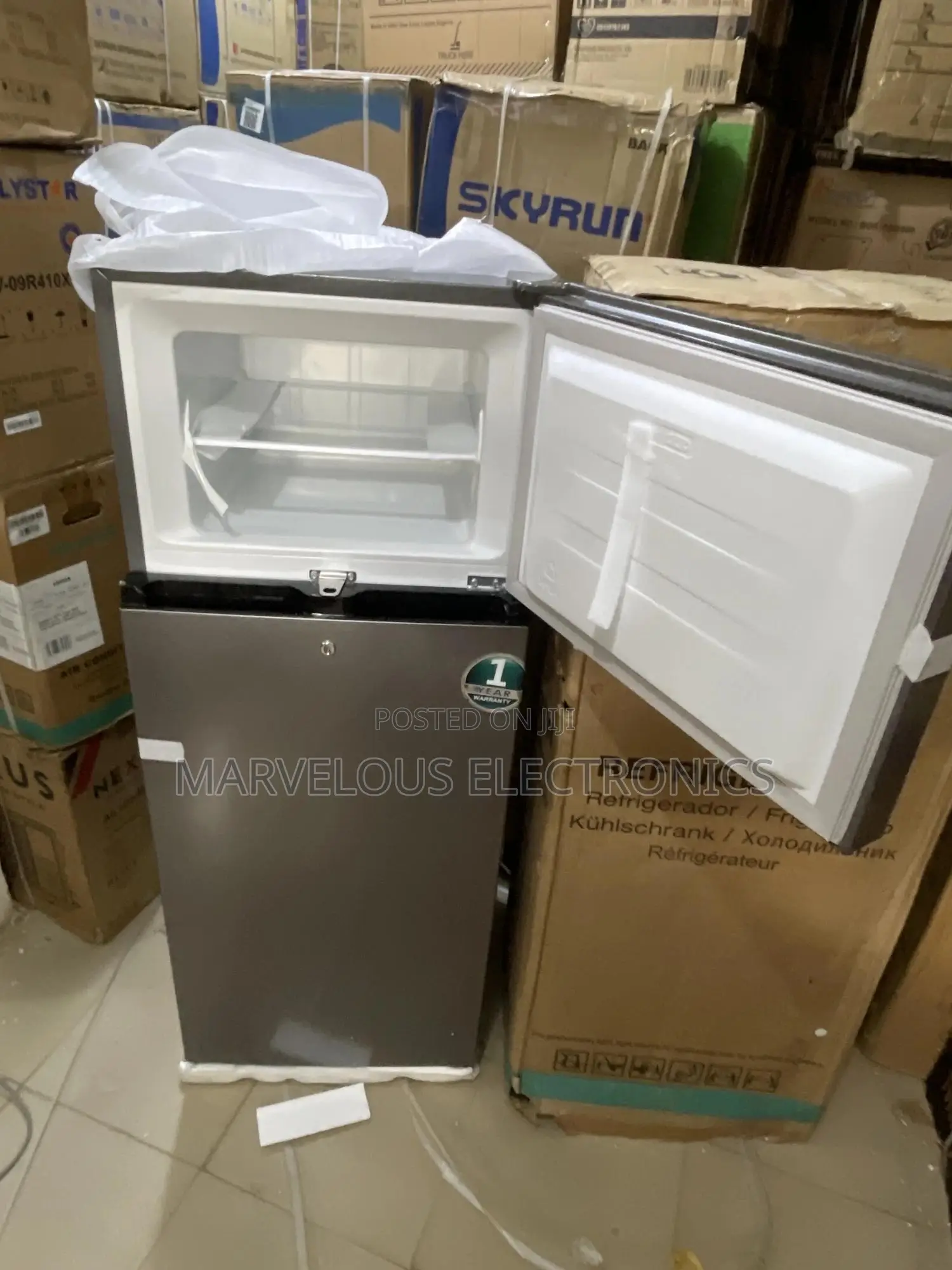 Brand New Hisense Doble Door Ref-205 Refrigerator Full Copper Coil