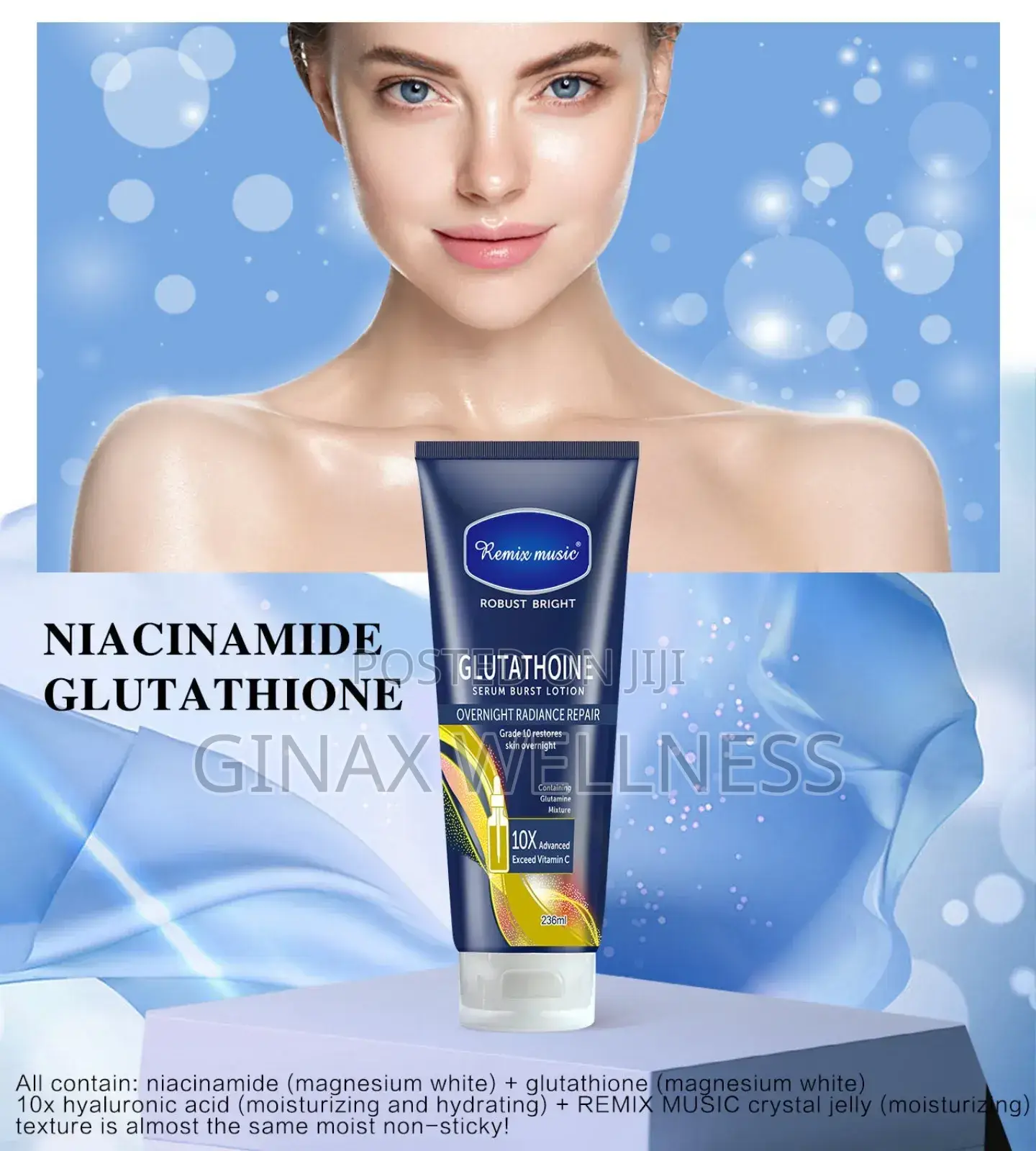 Remix Music Overnight Radiance Repair Body Lotion