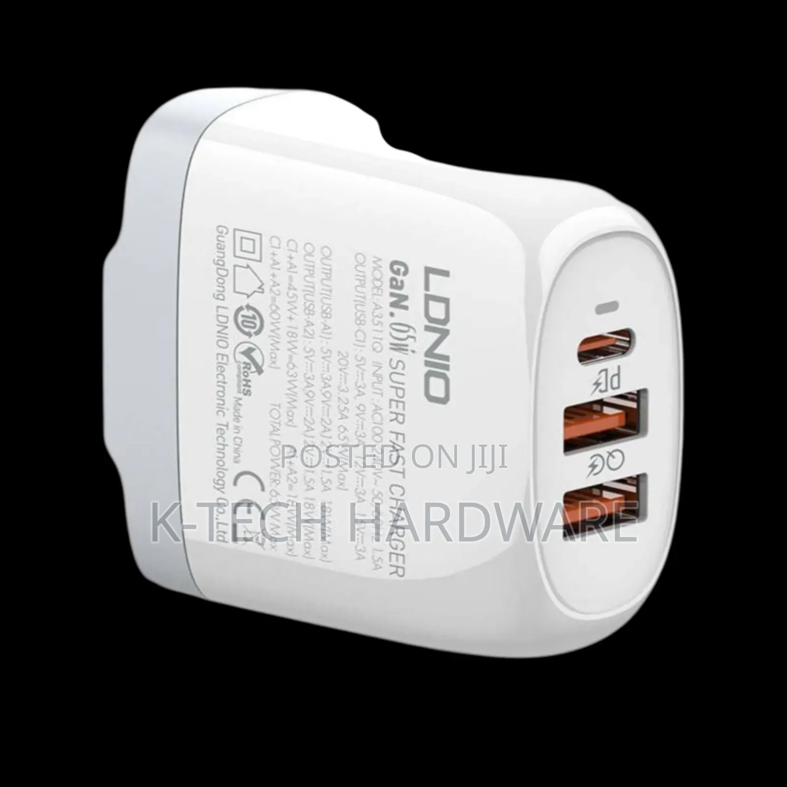 65w Ldnio A3511q Type C Faster Plug Charger