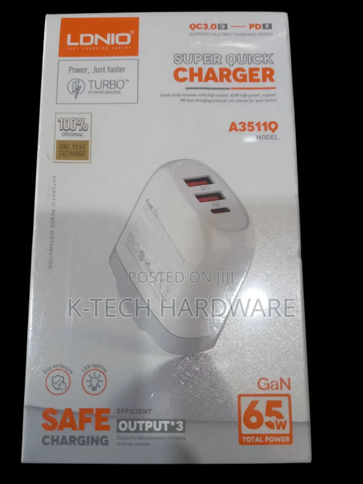 65w Ldnio A3511q Type C Faster Plug Charger