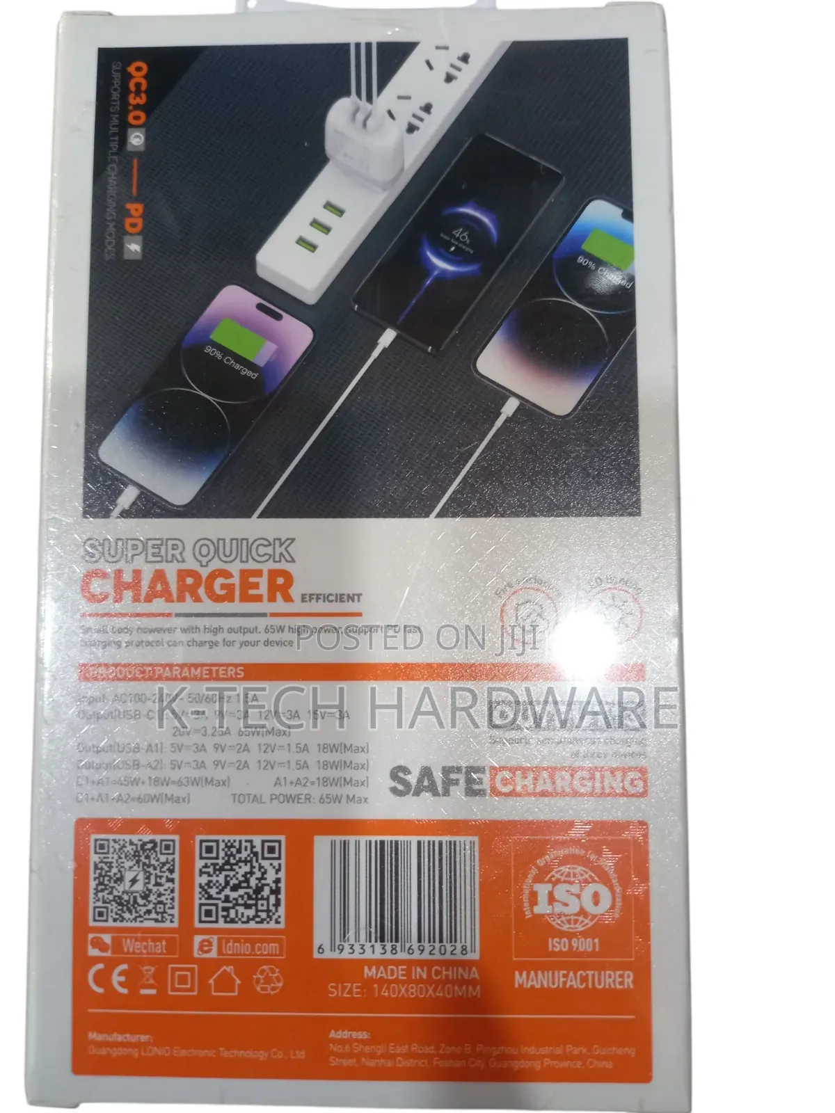 65w Ldnio A3511q Type C Faster Plug Charger