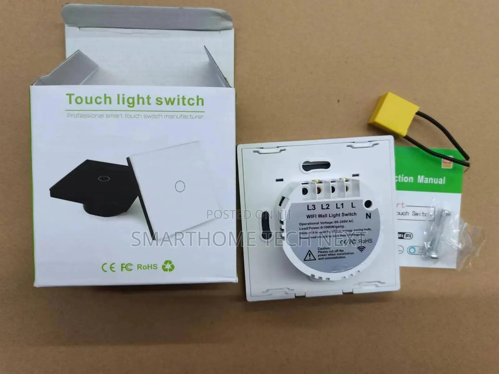 1 Gang White Smart Wifi Light Switch – Tuya Compatible