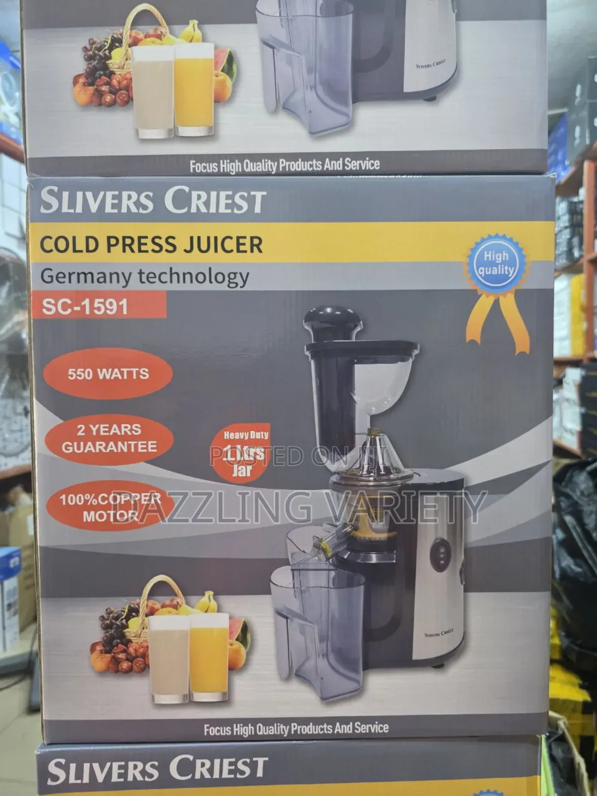 Slivers Criest 550w Slow Juicer | Cold Press Juice Extractor