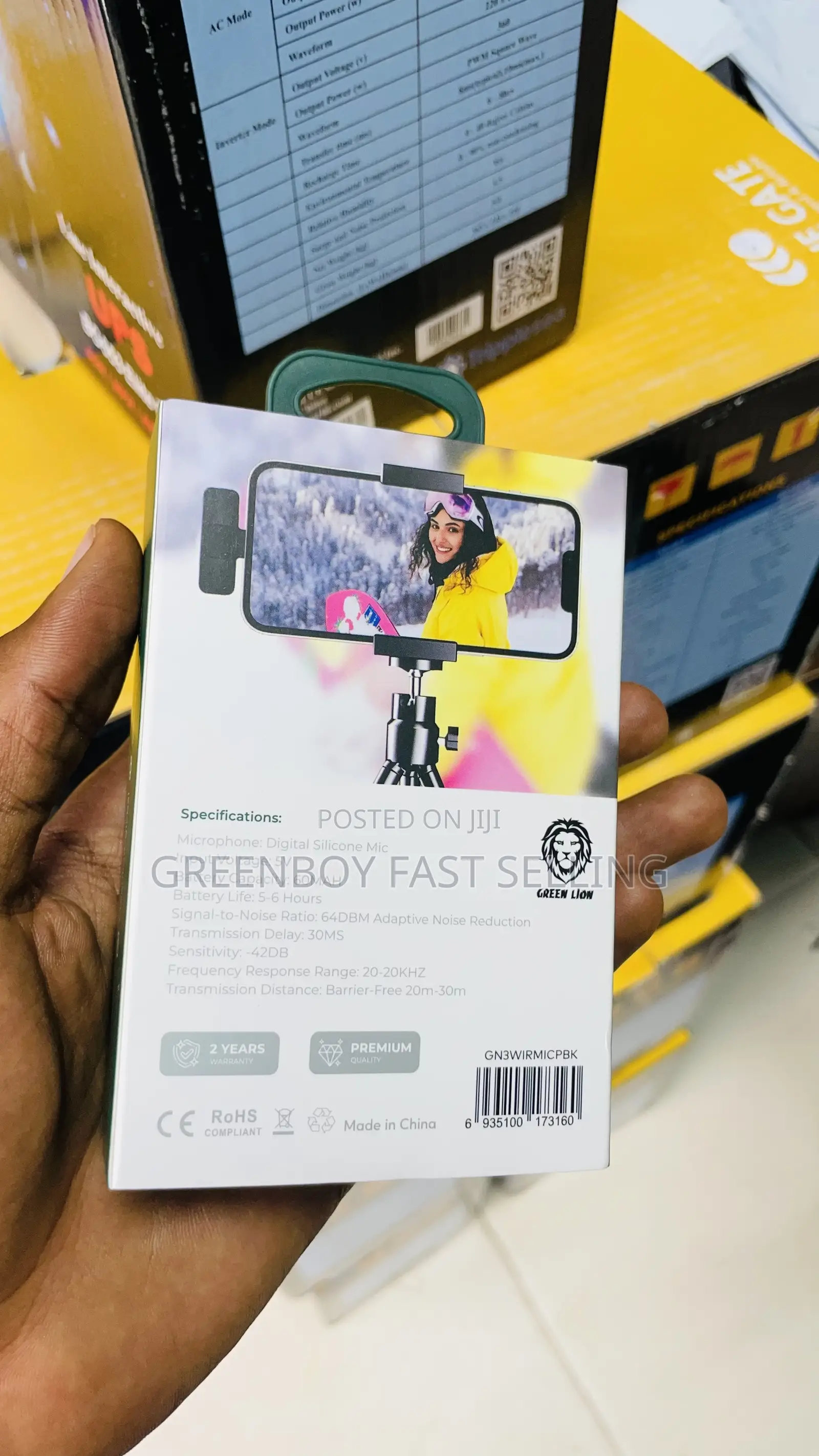 Green Lion 3 in 1 Wireless Microphone, Type-C Lightning, Aux