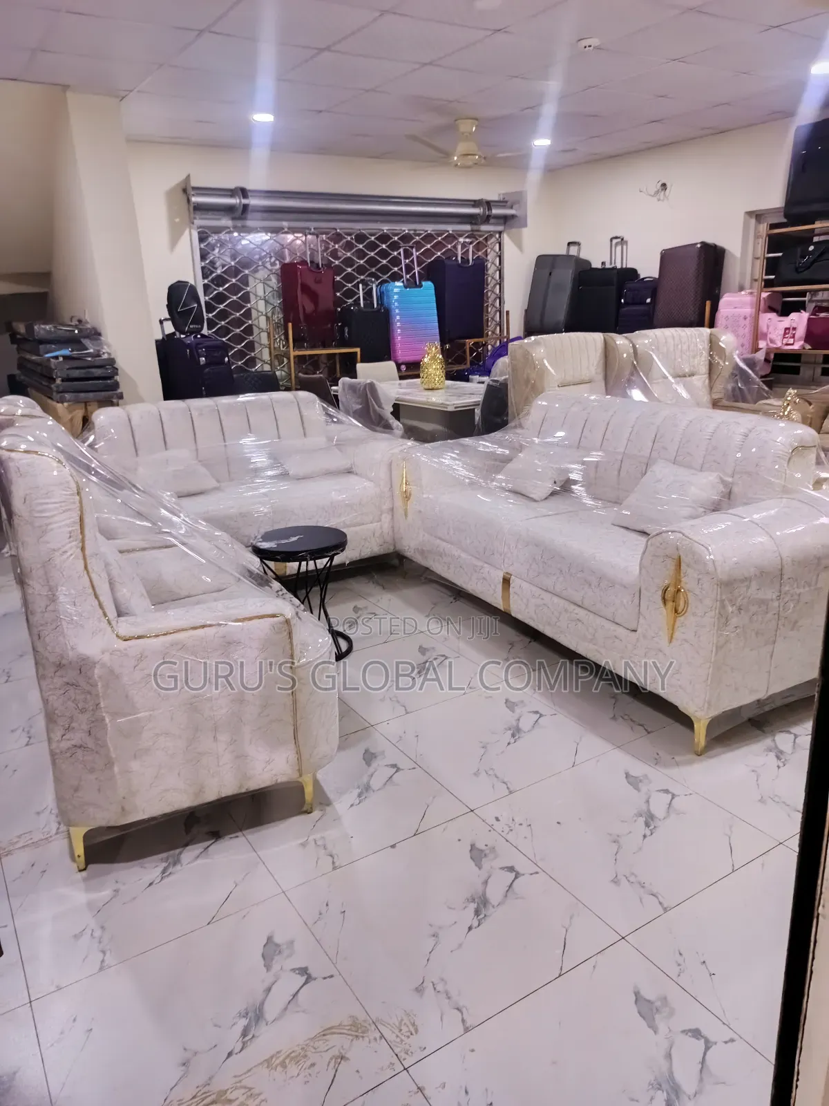 Luxury Milk Color Fully Padded Chairset