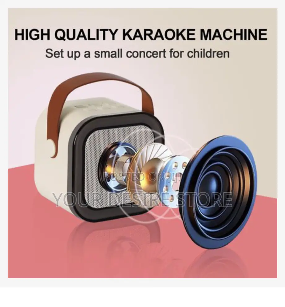 Portable Bluetooth Speaker 2 Wireless Microphones Kids Karaoke Machine