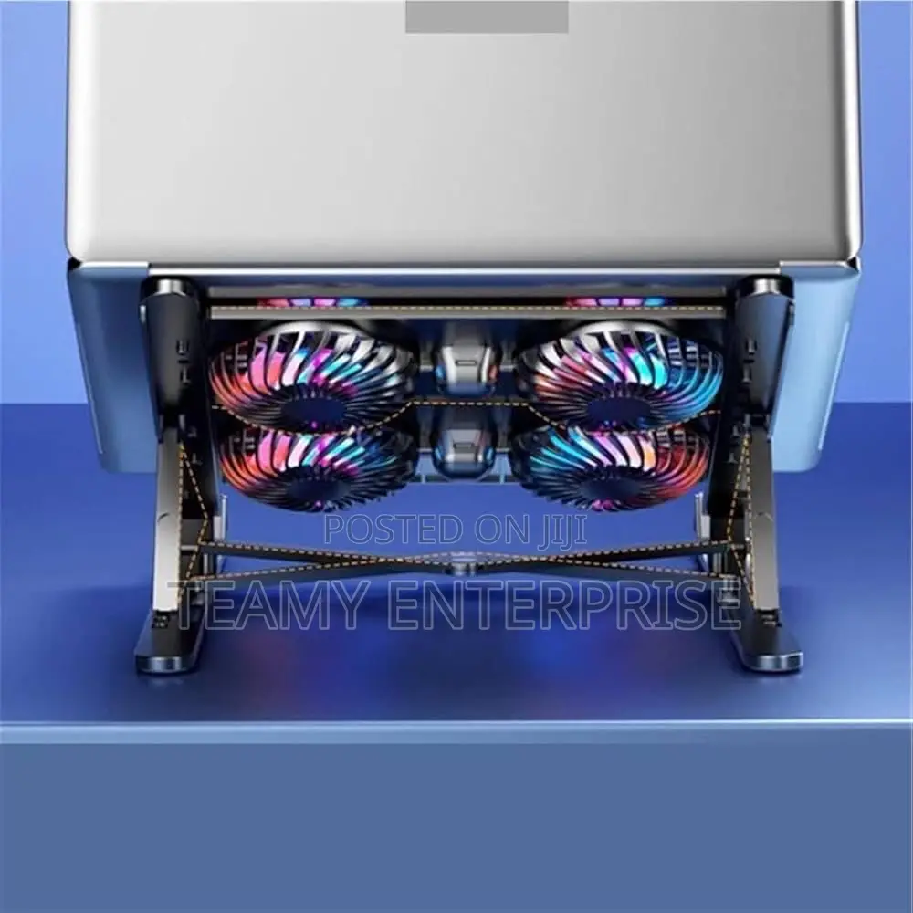 Steel Laptop Stand With 4 Cooling Fans