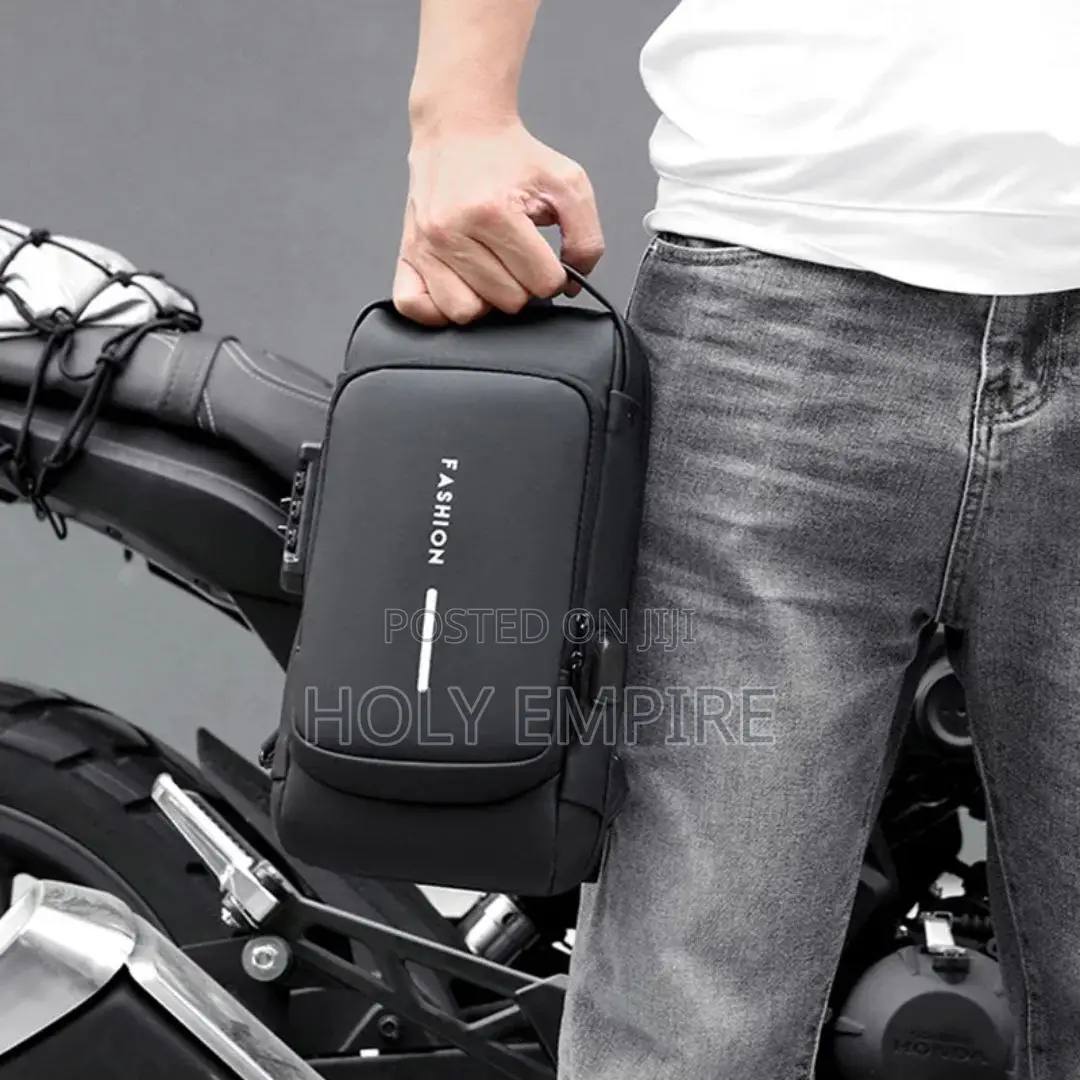 Men Anti Theft Chest Bag Shoulder Bags Usb Charging Crossbody Package