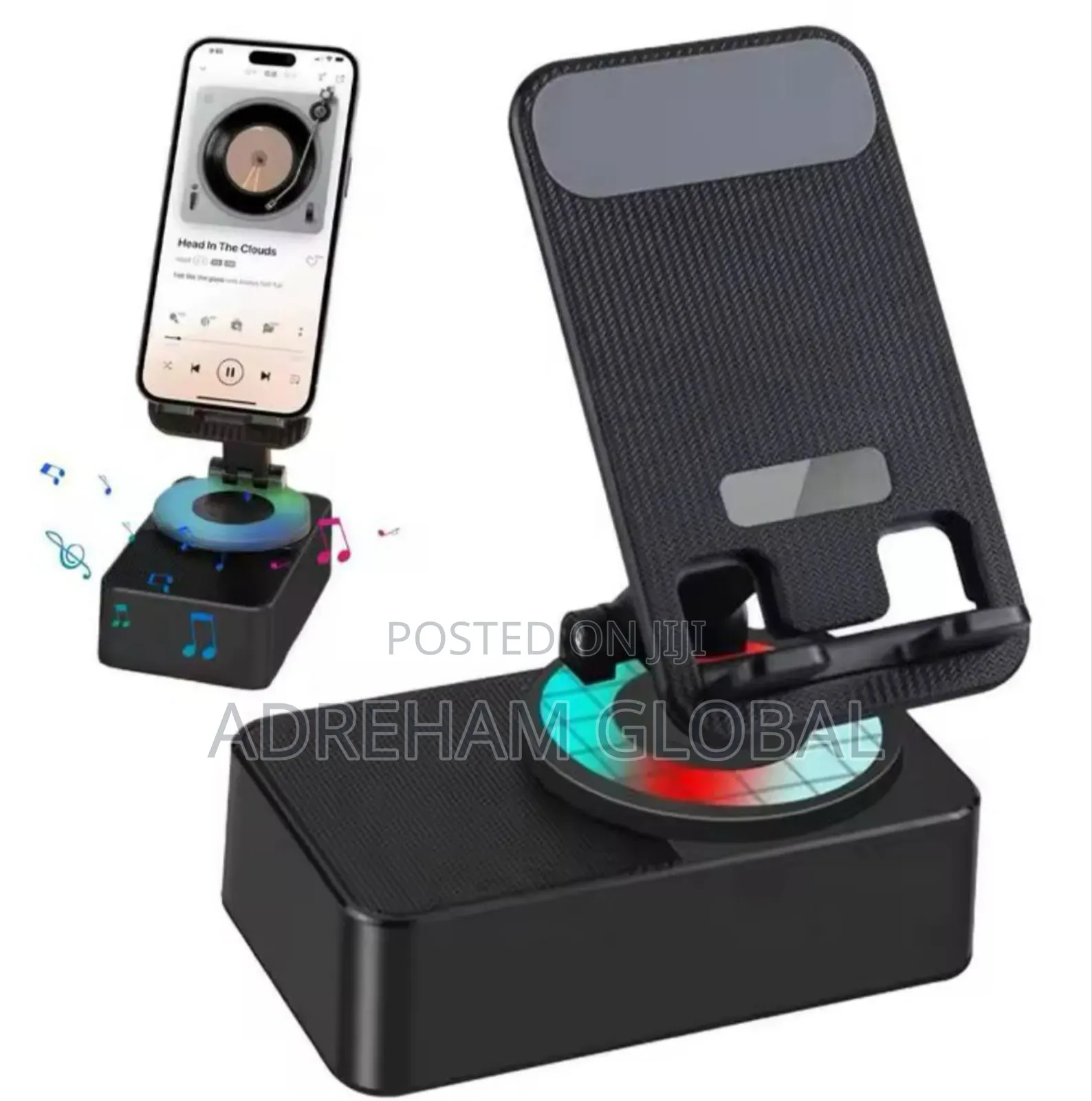 Phone Stand With Speaker 3 In1 Mobile Phone Holder 360 Degree Rotation