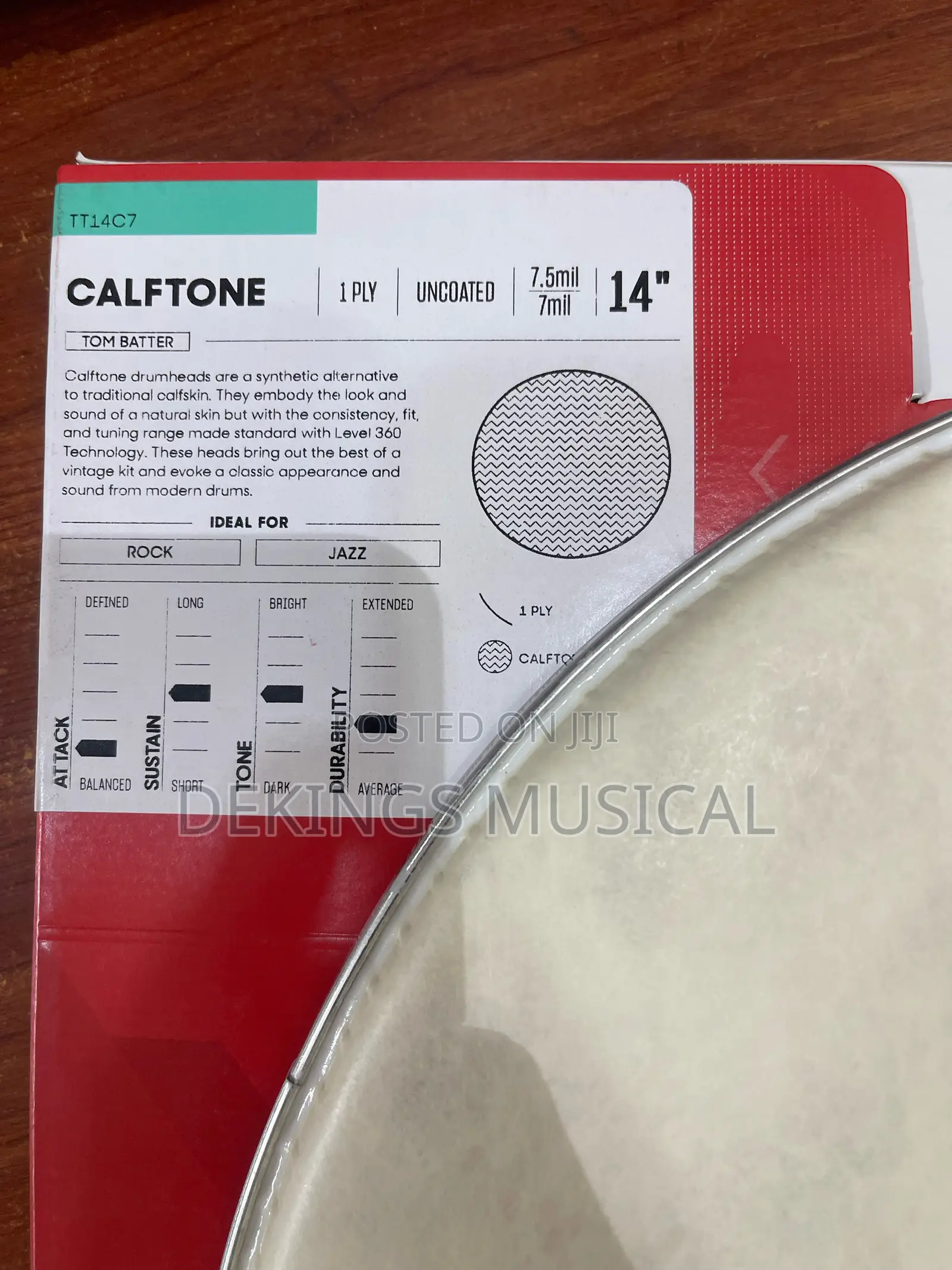 Evans Calftone 14" Drum Head Velon