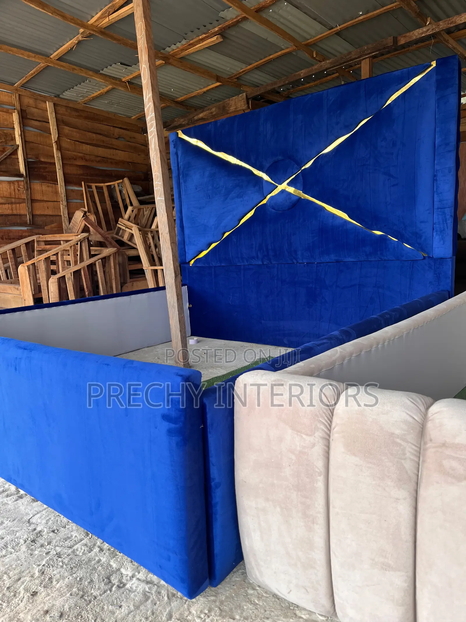 Blue X Bedframe