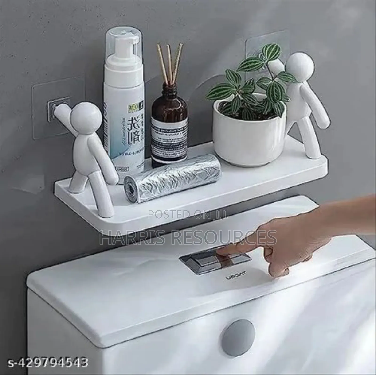 Double Bathroom Wall Shelf Organiser Hanger