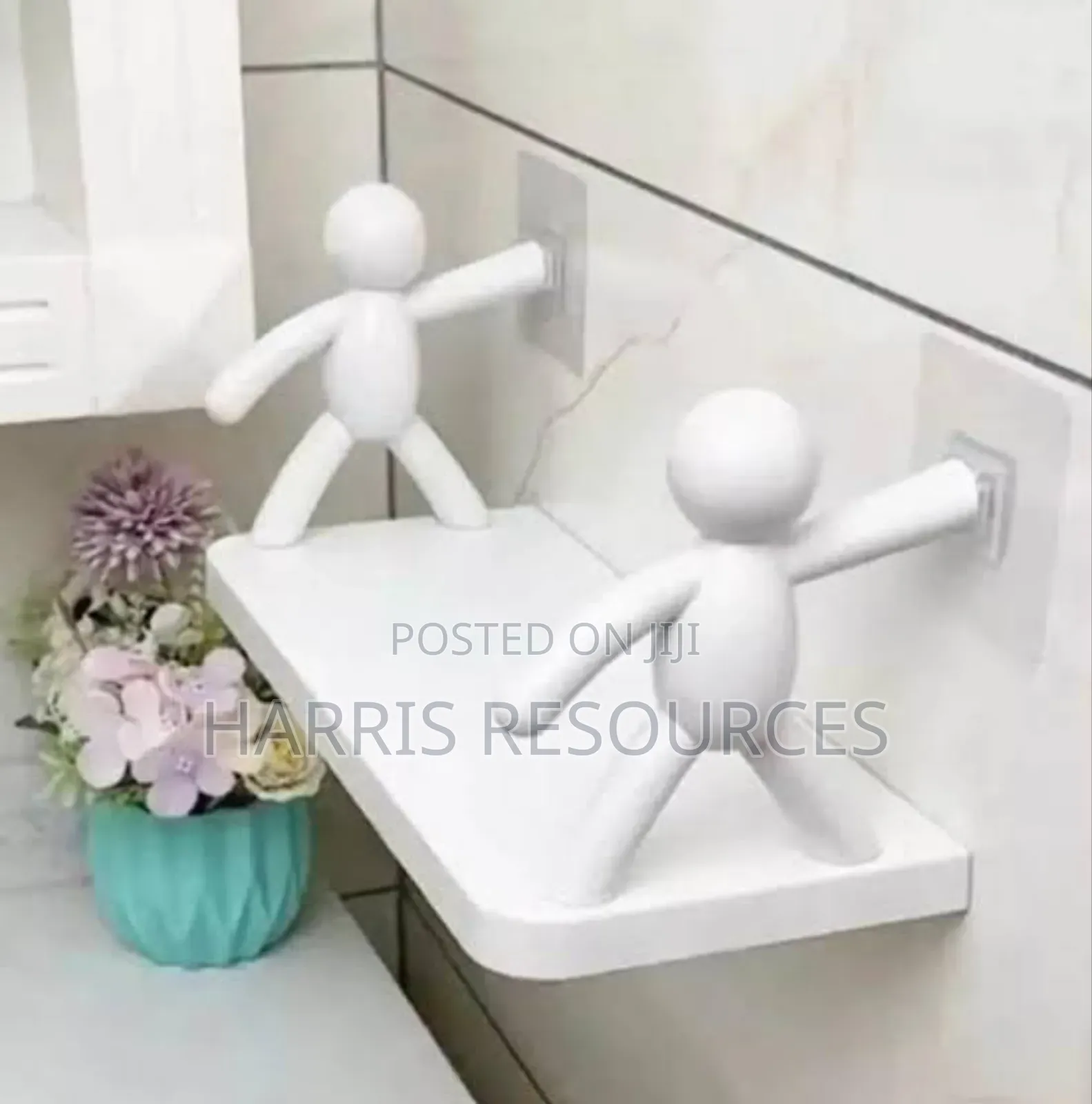 Double Bathroom Wall Shelf Organiser Hanger