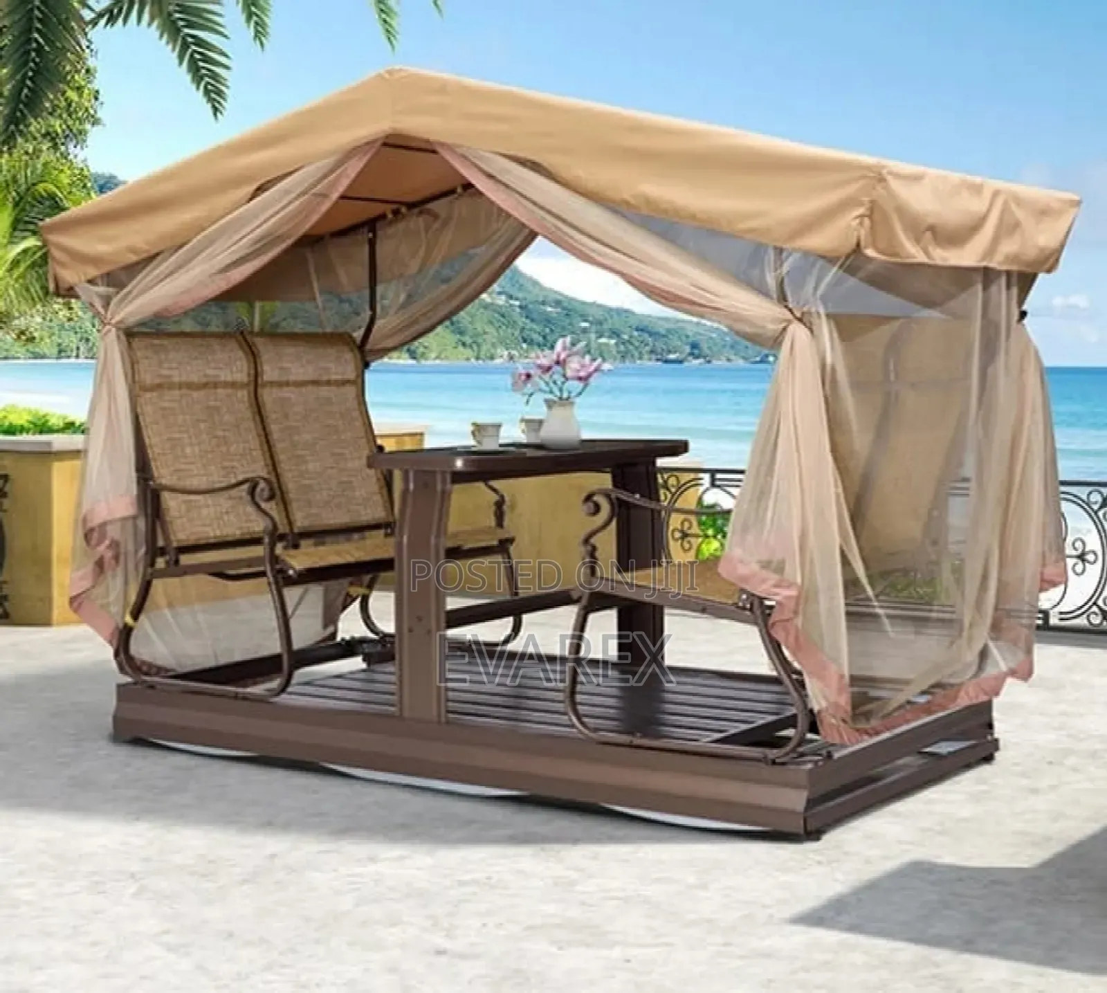 Exotic Canopy Tent Swing Chair, 4 Seater Dinning Set