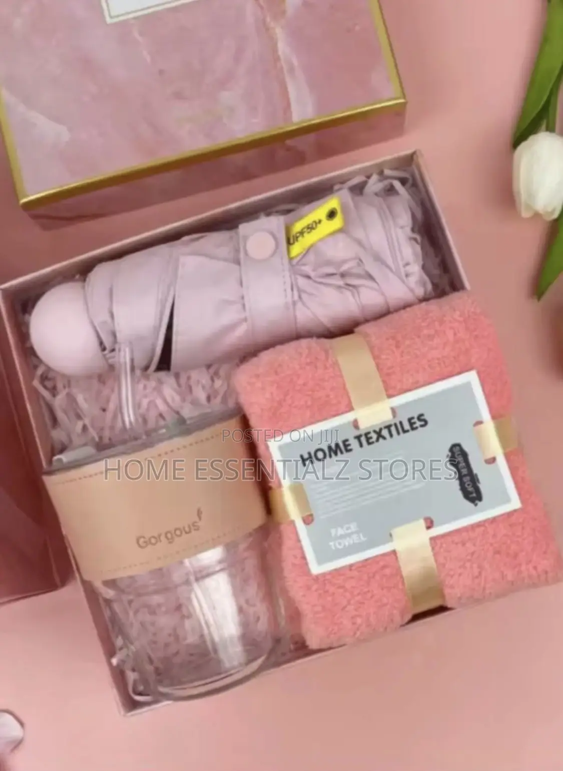 Souvenir Gift Box Items - Umbrella Cup Towel Fan