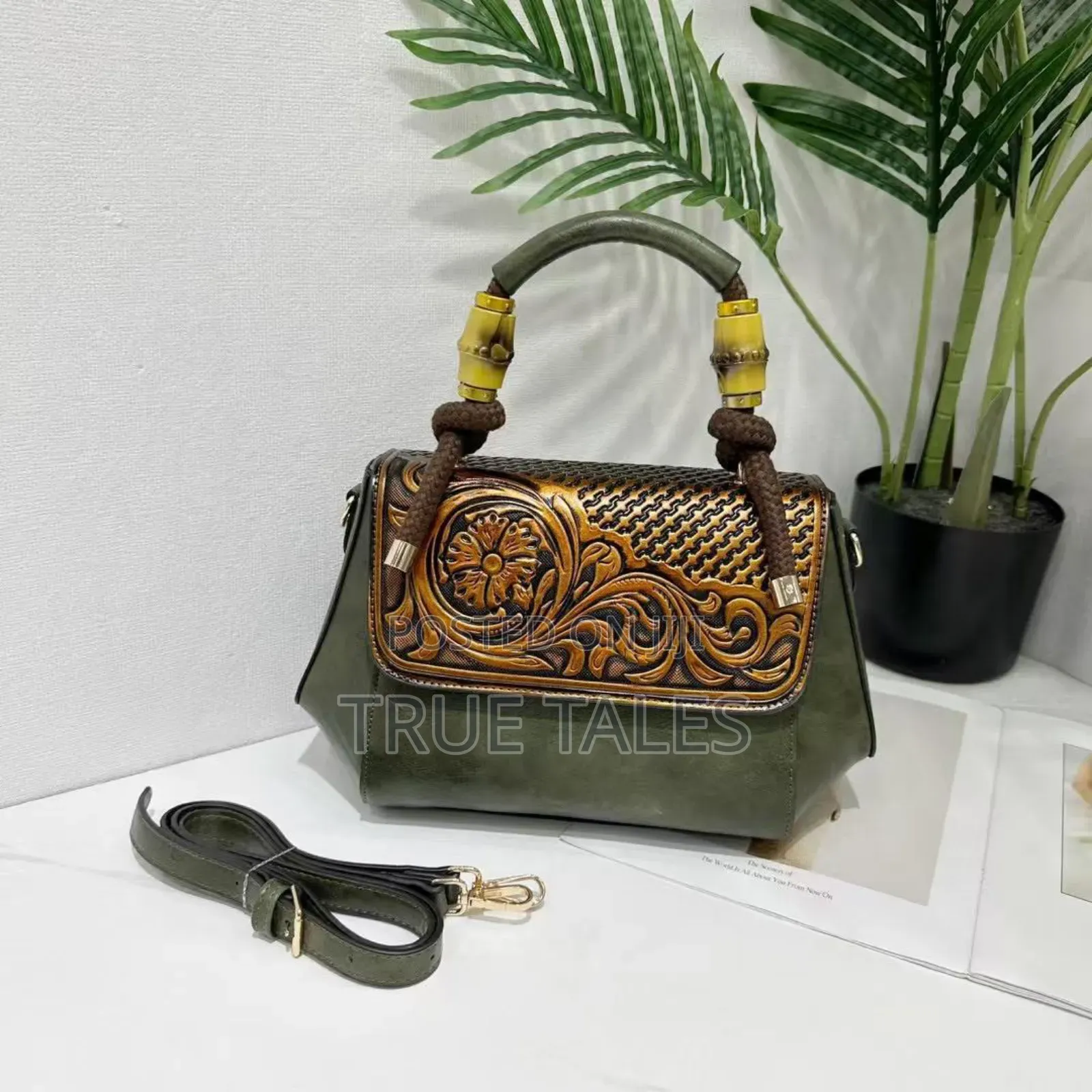 Genuine Leather Ladies Handbags Medium Size