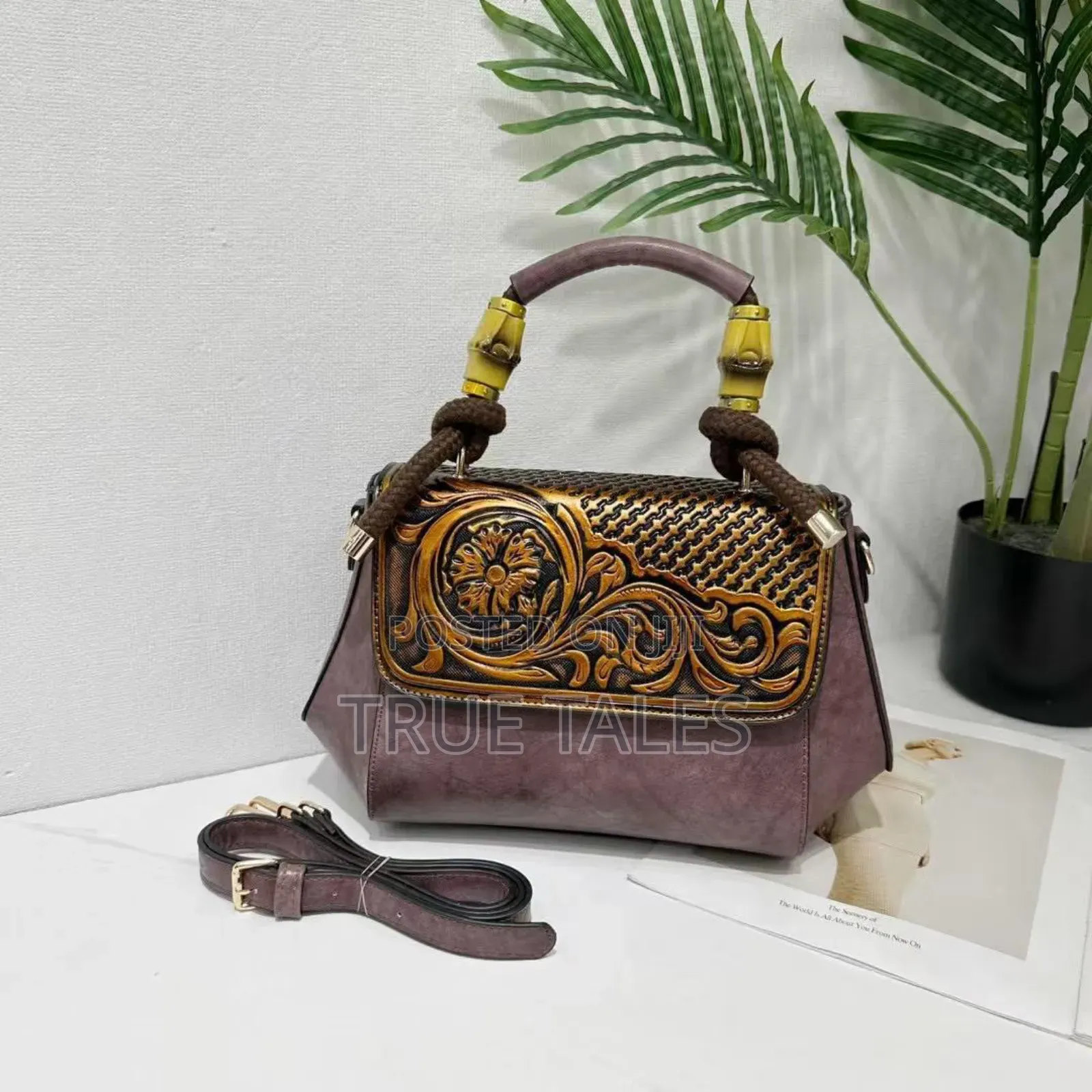 Genuine Leather Ladies Handbags Medium Size