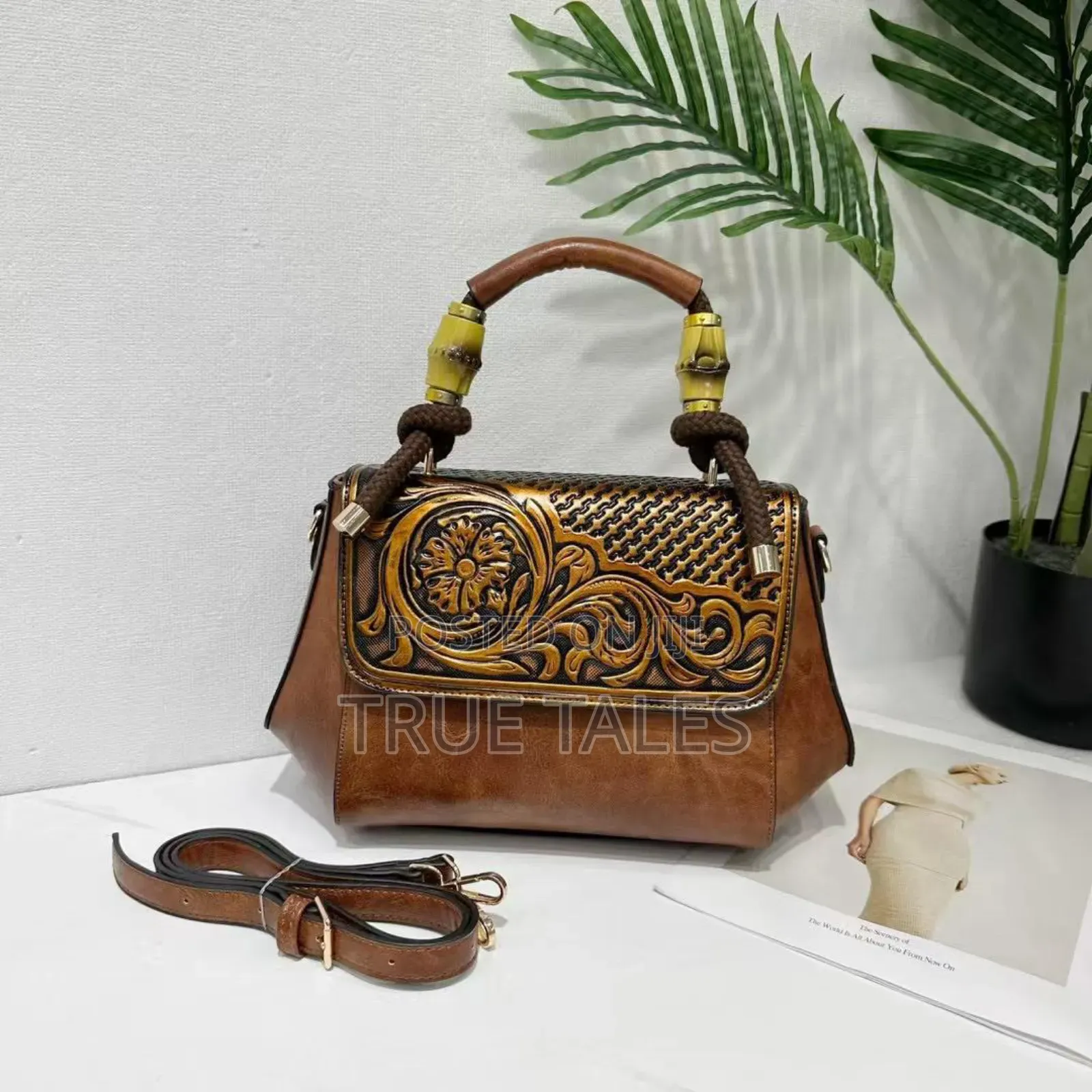 Genuine Leather Ladies Handbags Medium Size
