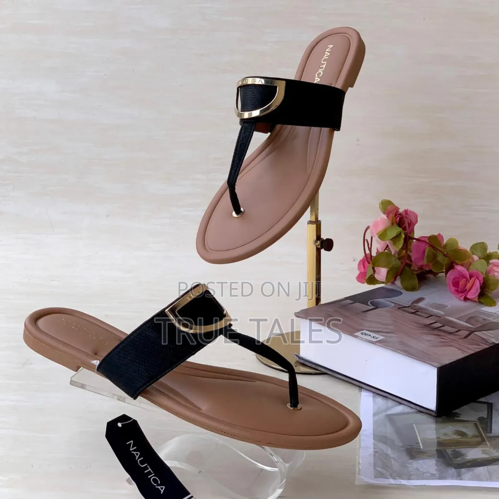 Nautica Comfortable Uk  Genuine Leather Scissors Ladies Slippers