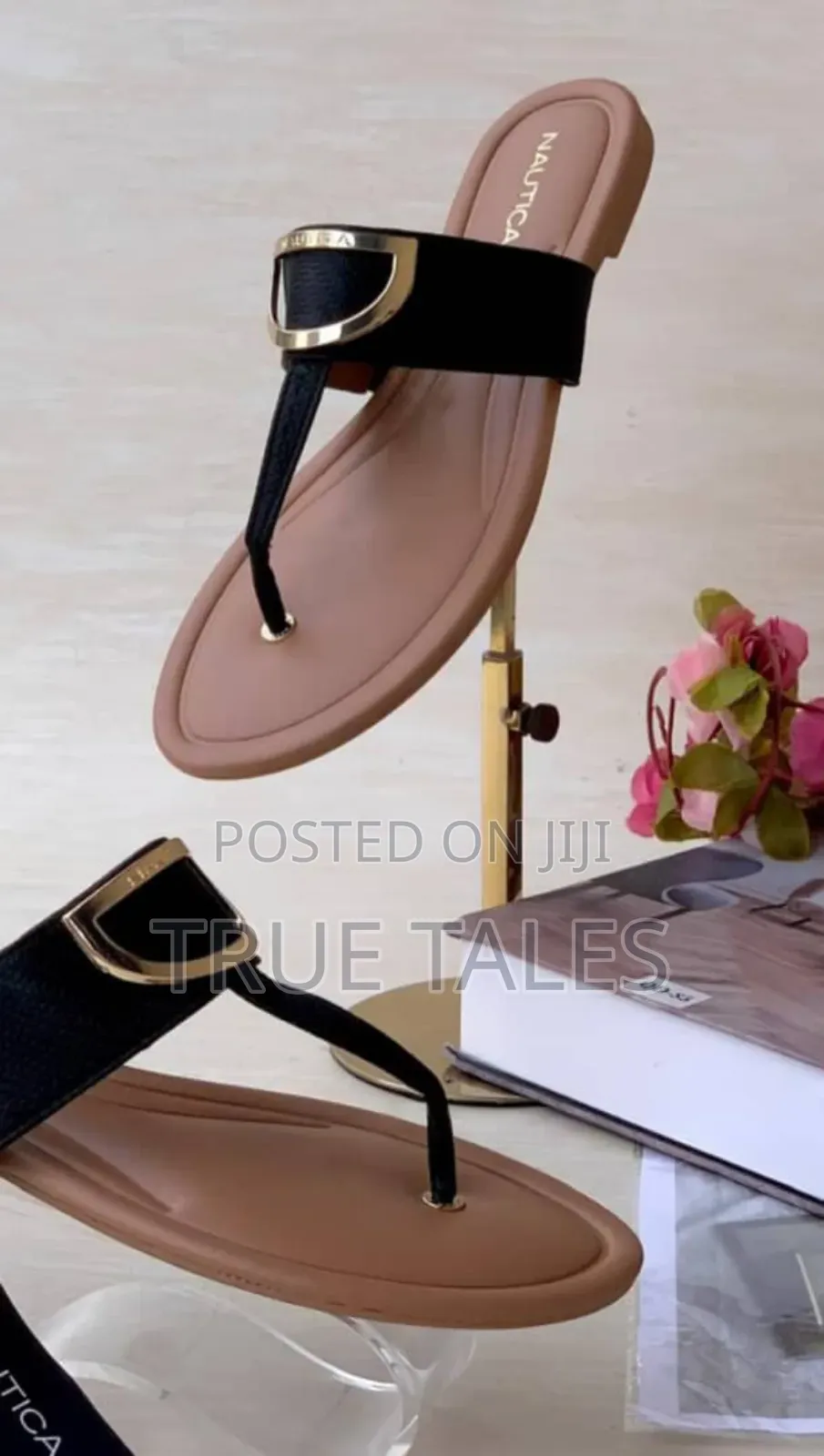 Nautica Comfortable Uk  Genuine Leather Scissors Ladies Slippers