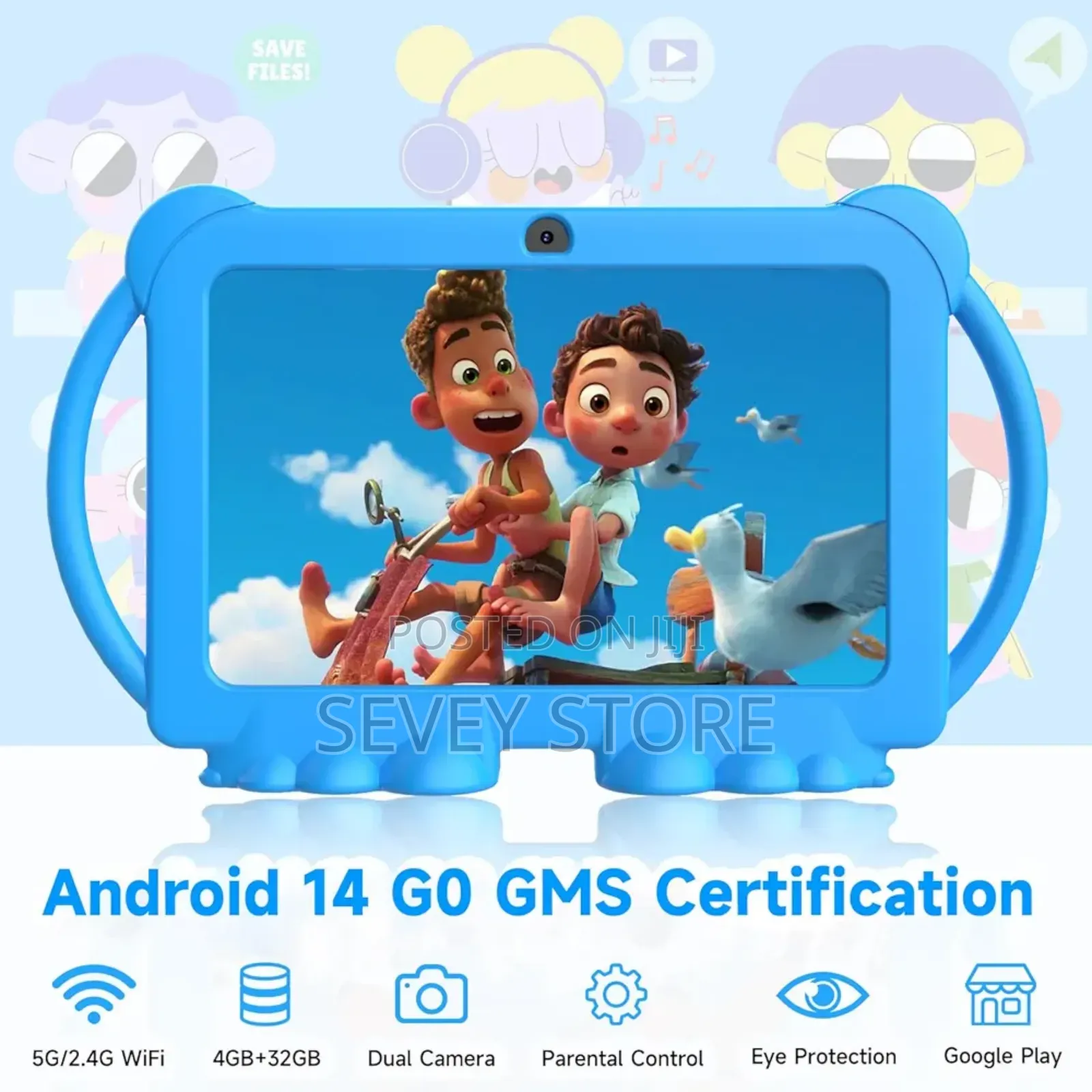 Android 14 Kids Tablet, 7 Inch Tablet for Kids, 4gb Ram 32gb Rom