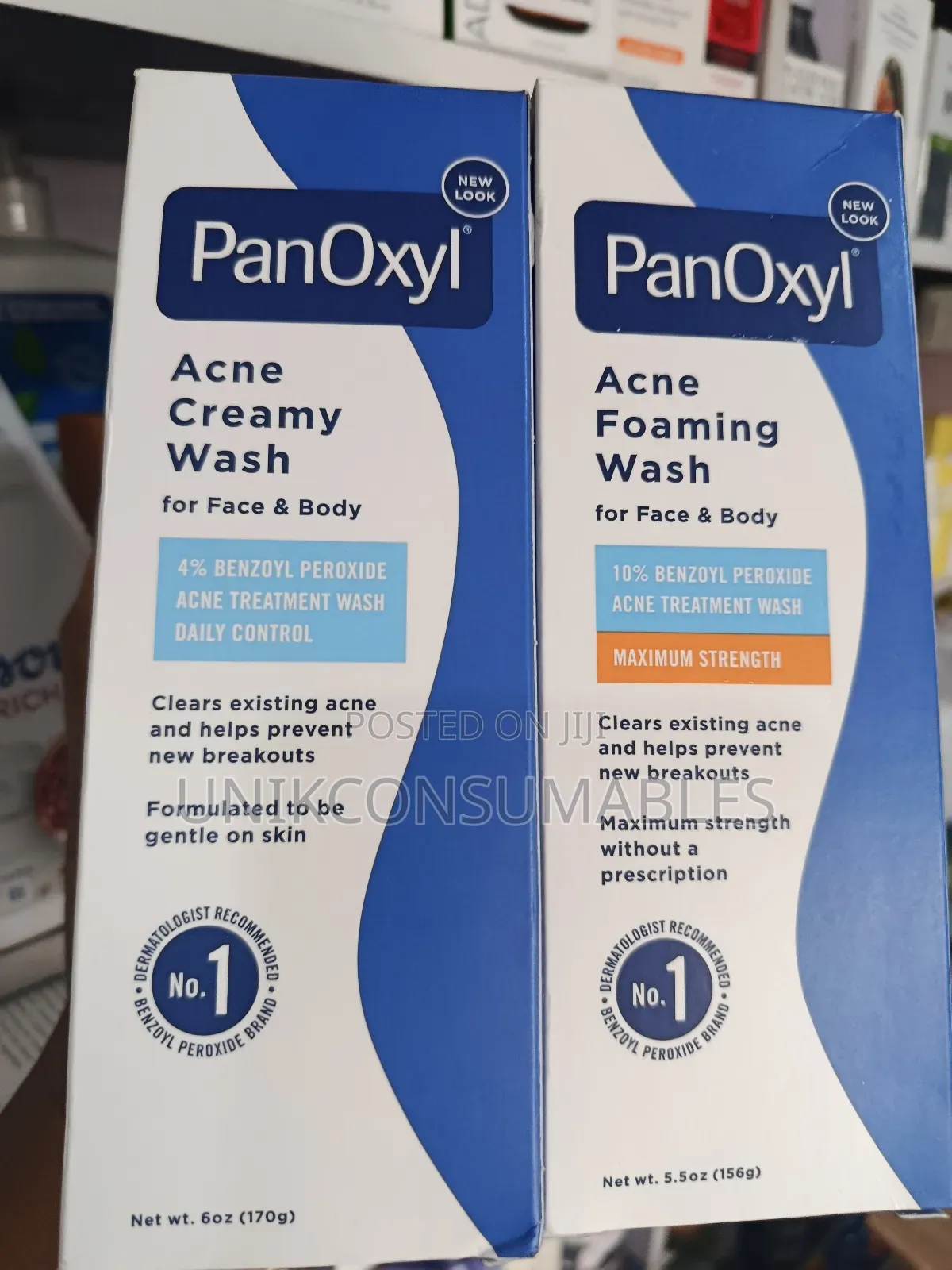 Panoxyl Acne Creamy Wash 4% 170g/ Foaming Wash 10% Face Body 156g
