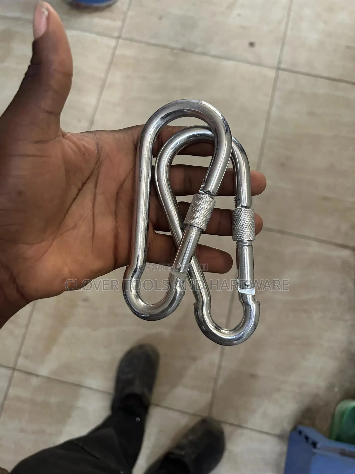 Snap Hook With Screw/Carabiner Stainless Steel Nickle