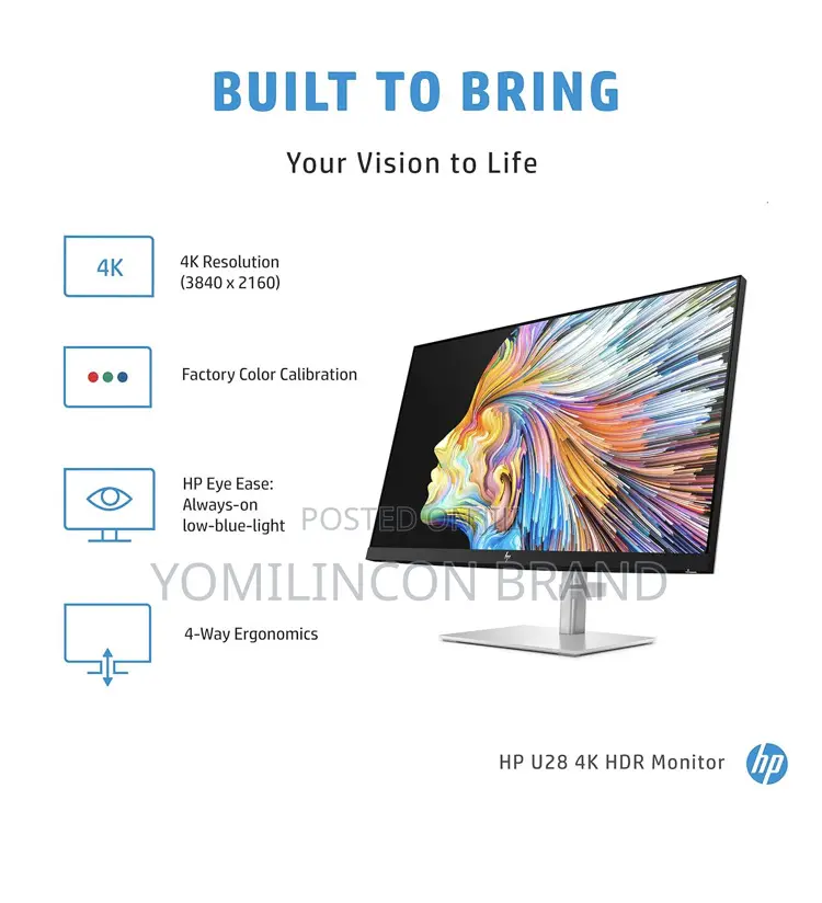 Hp U28 HDR Monitor, Uhd