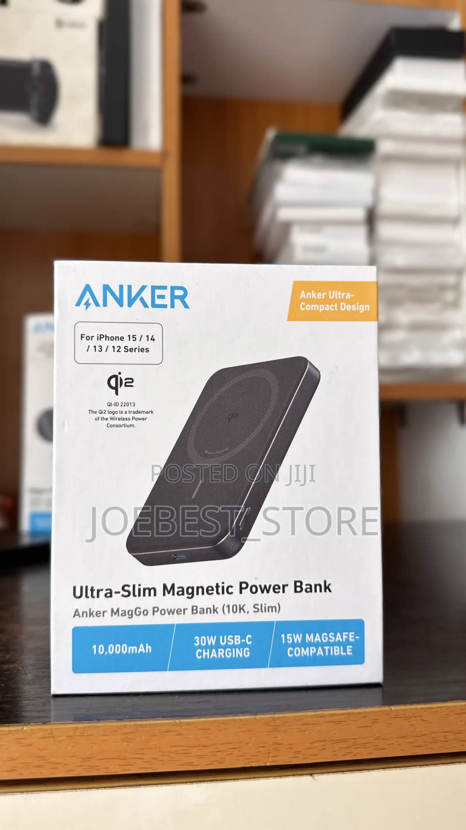 Ultra-Slim Magnetic Wireless Power Bank 10,000mah